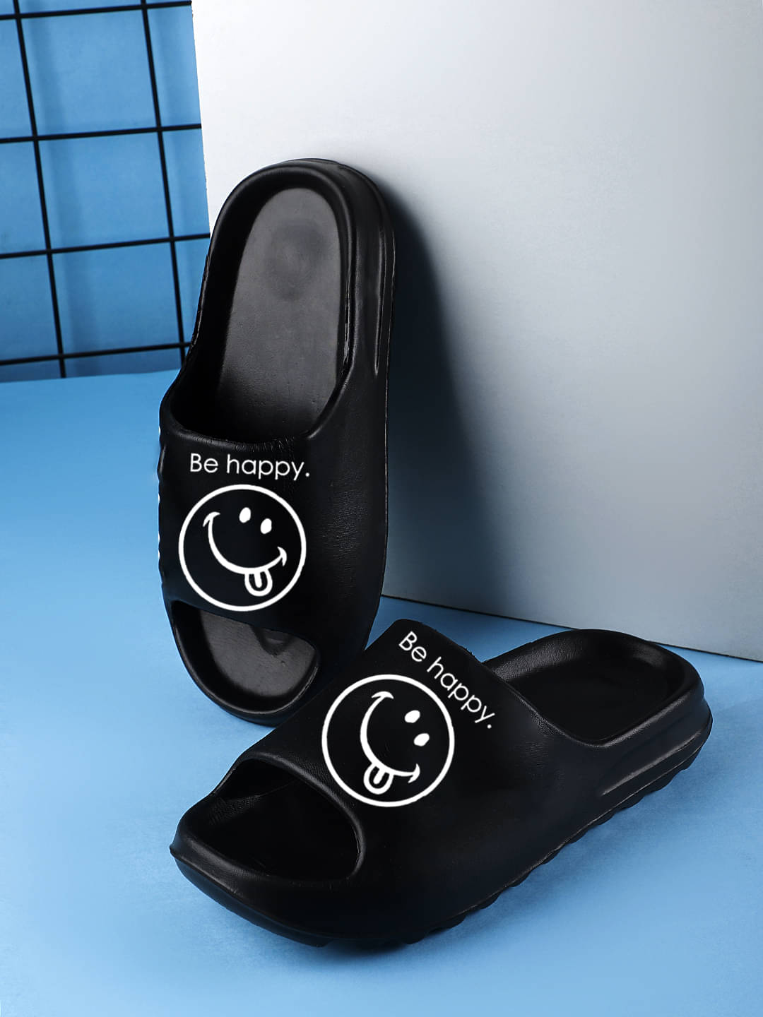     			KAPANI Black Men's Slide Flip flop