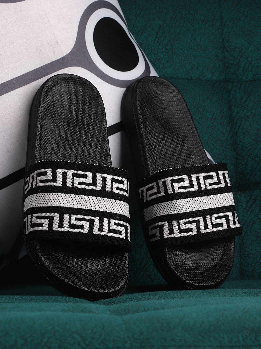     			KAPANI Black Women's Slide Flip flop