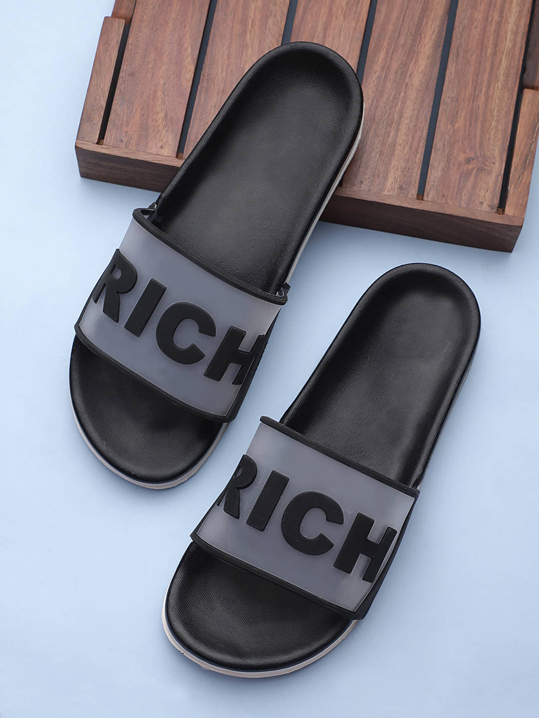     			KAPANI Black Women's Slide Flip flop