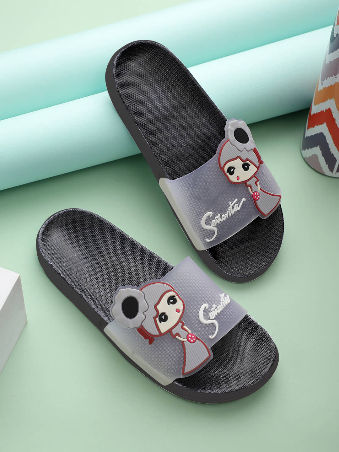 KAPANI Black Women's Slide Flip flop