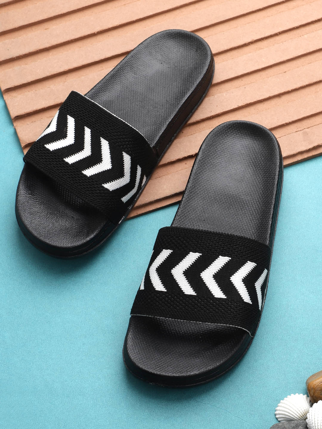     			KAPANI Black Women's Slide Flip flop
