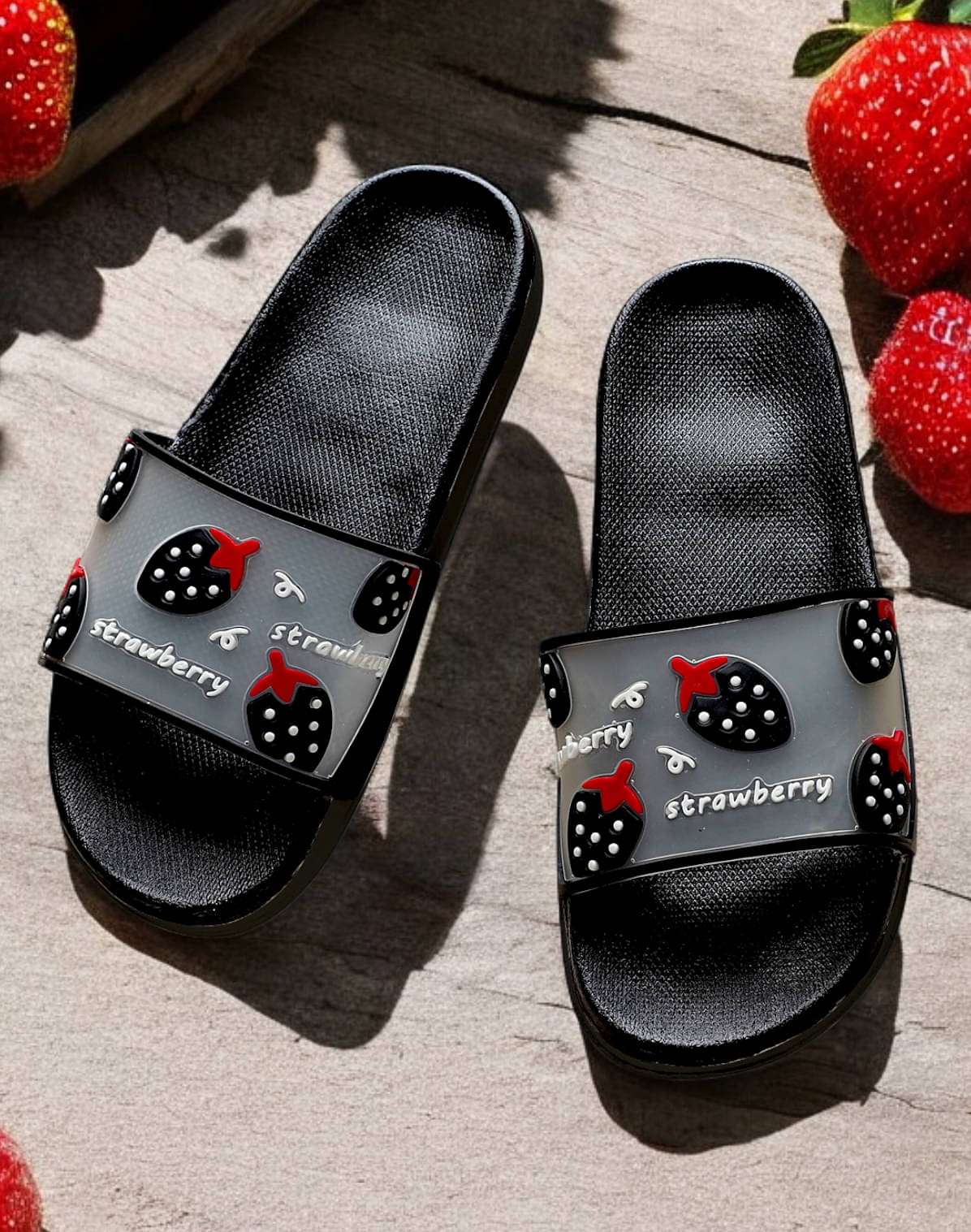     			KAPANI Black Women's Slide Flip flop