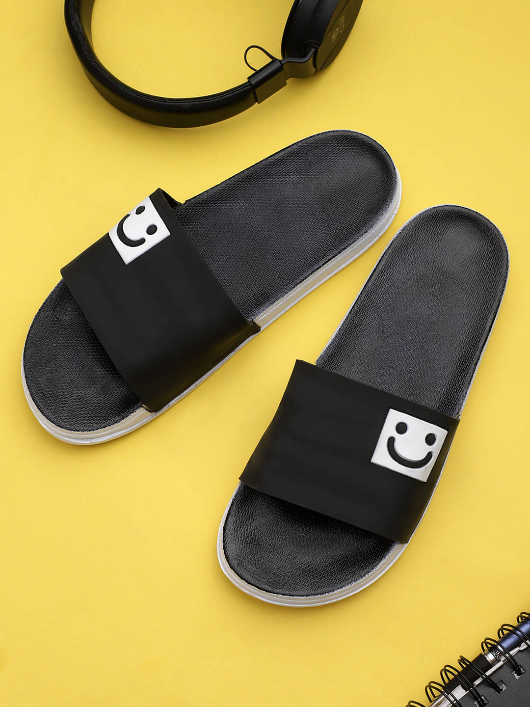     			KAPANI Black Women's Slide Flip flop
