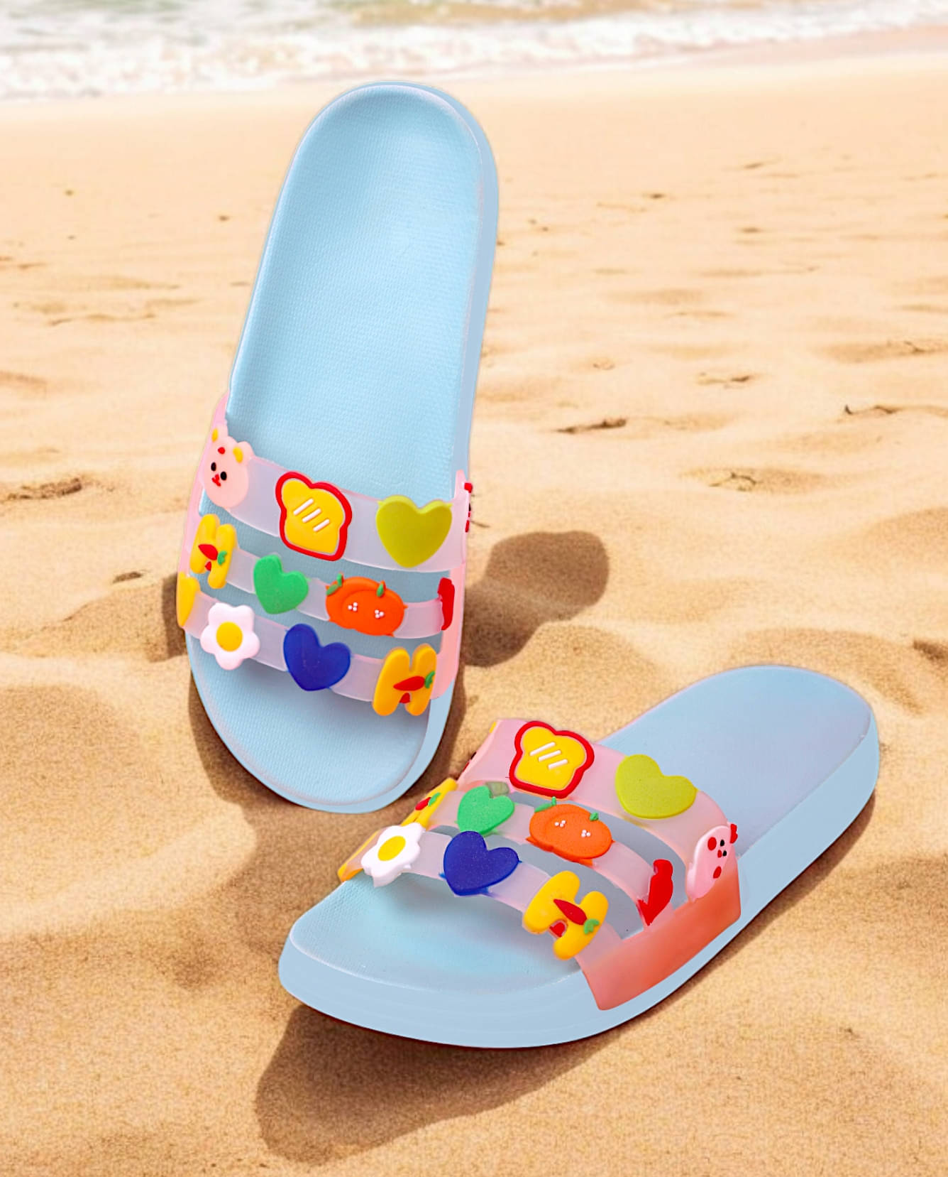     			KAPANI Blue Women's Slide Flip flop