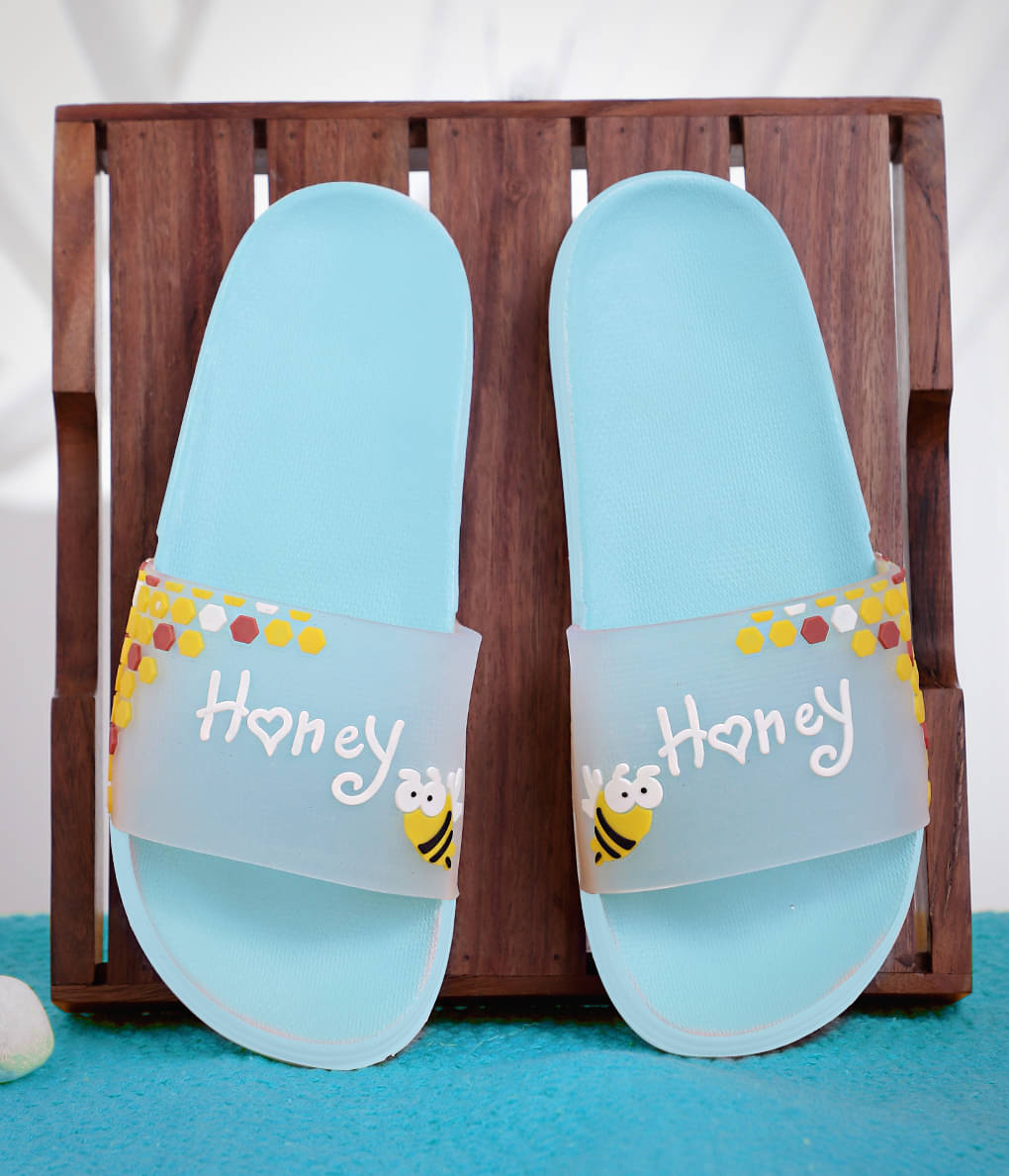     			KAPANI Blue Women's Slide Flip flop