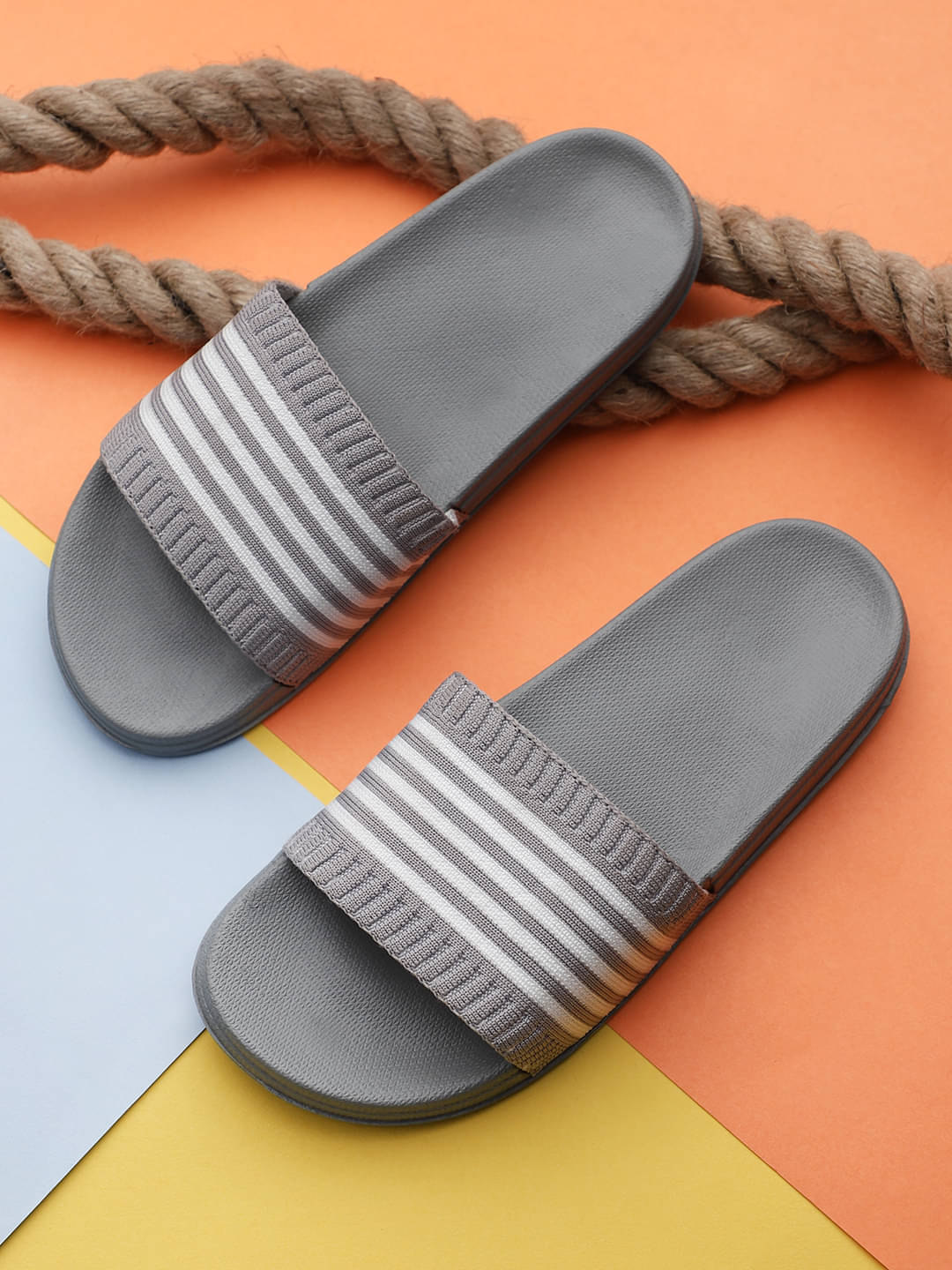     			KAPANI Light Grey Women's Slide Flip flop