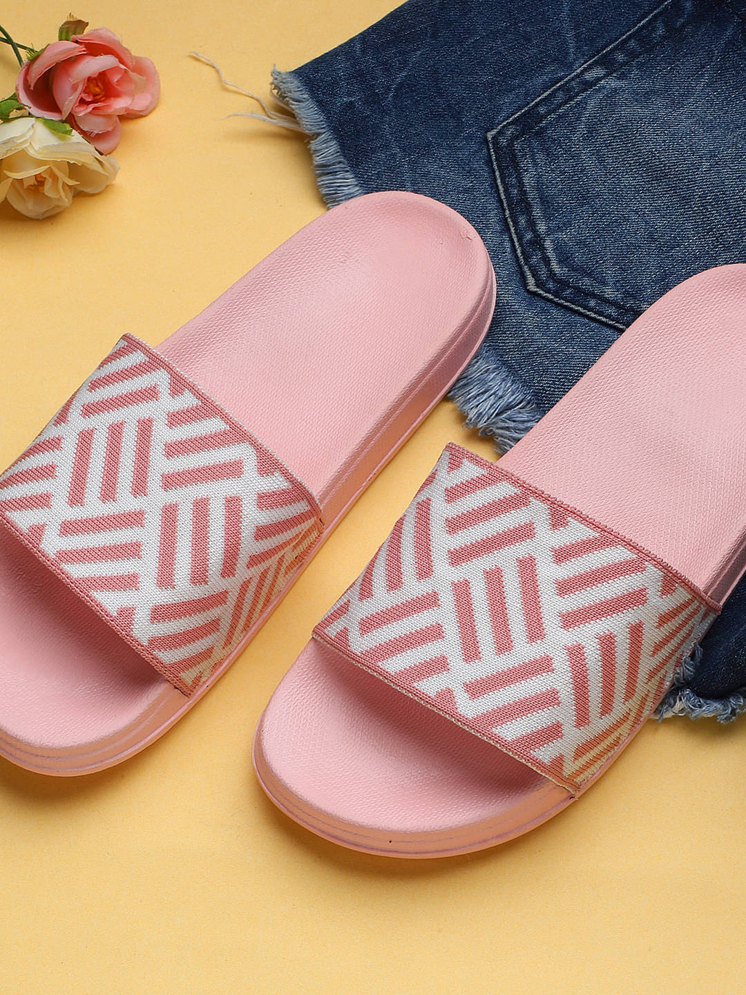     			KAPANI Pink Women's Slide Flip flop