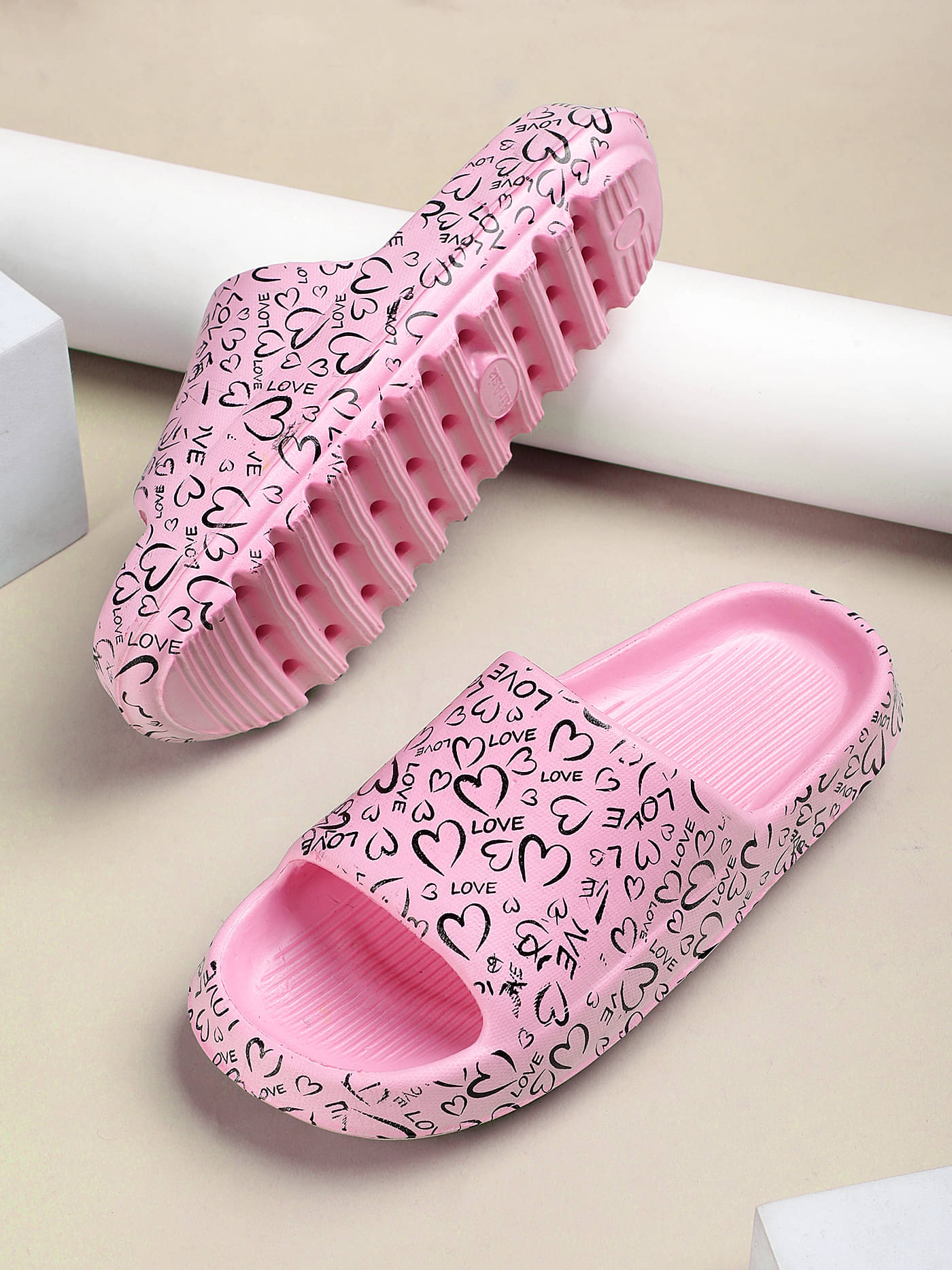     			KAPANI Pink Women's Slide Flip flop