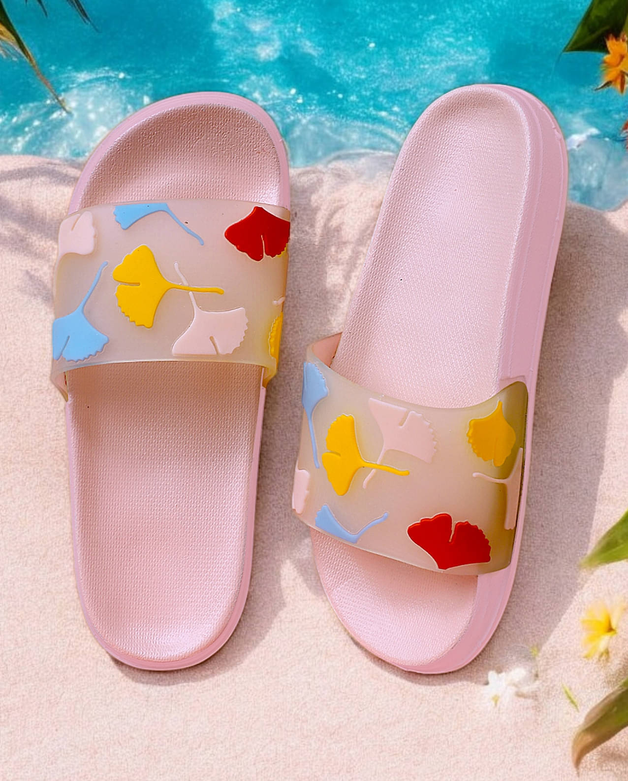     			KAPANI Pink Women's Slide Flip flop