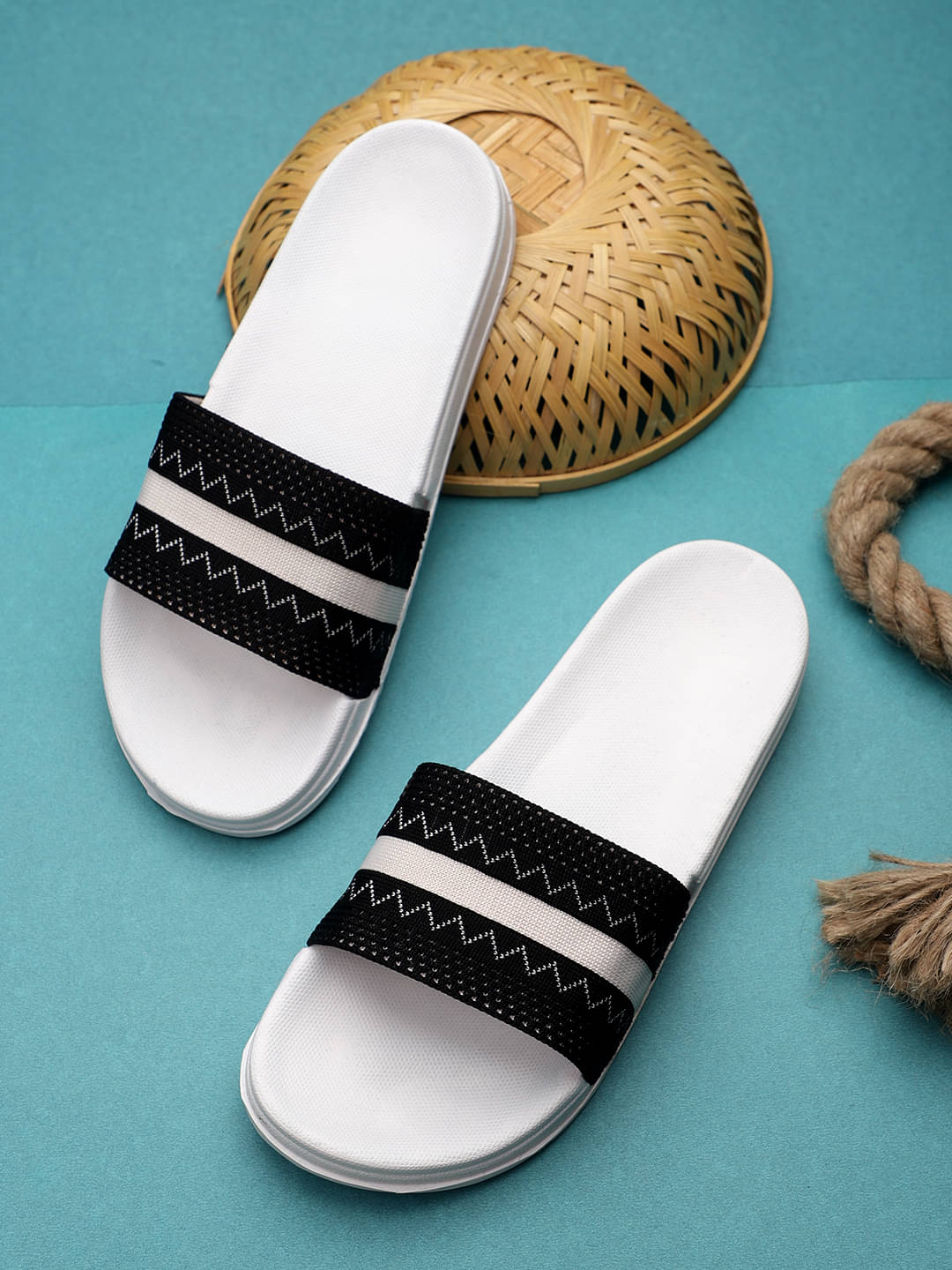     			KAPANI White Men's Slide Flip flop