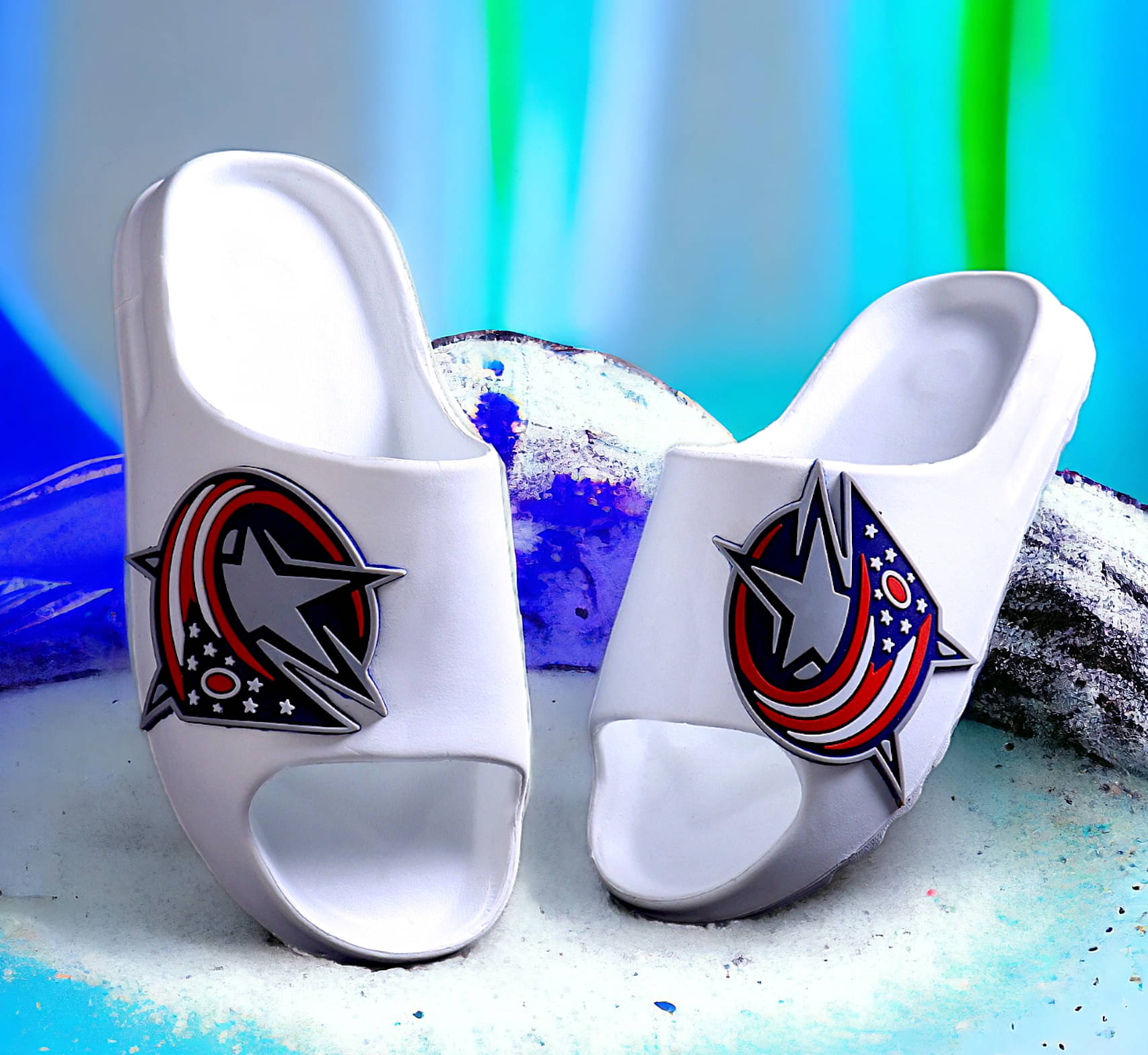    			KAPANI White Men's Slide Flip flop