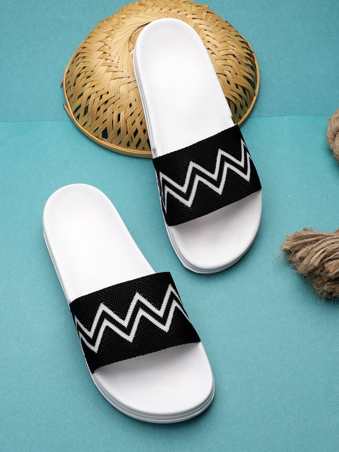     			KAPANI White Men's Slide Flip flop