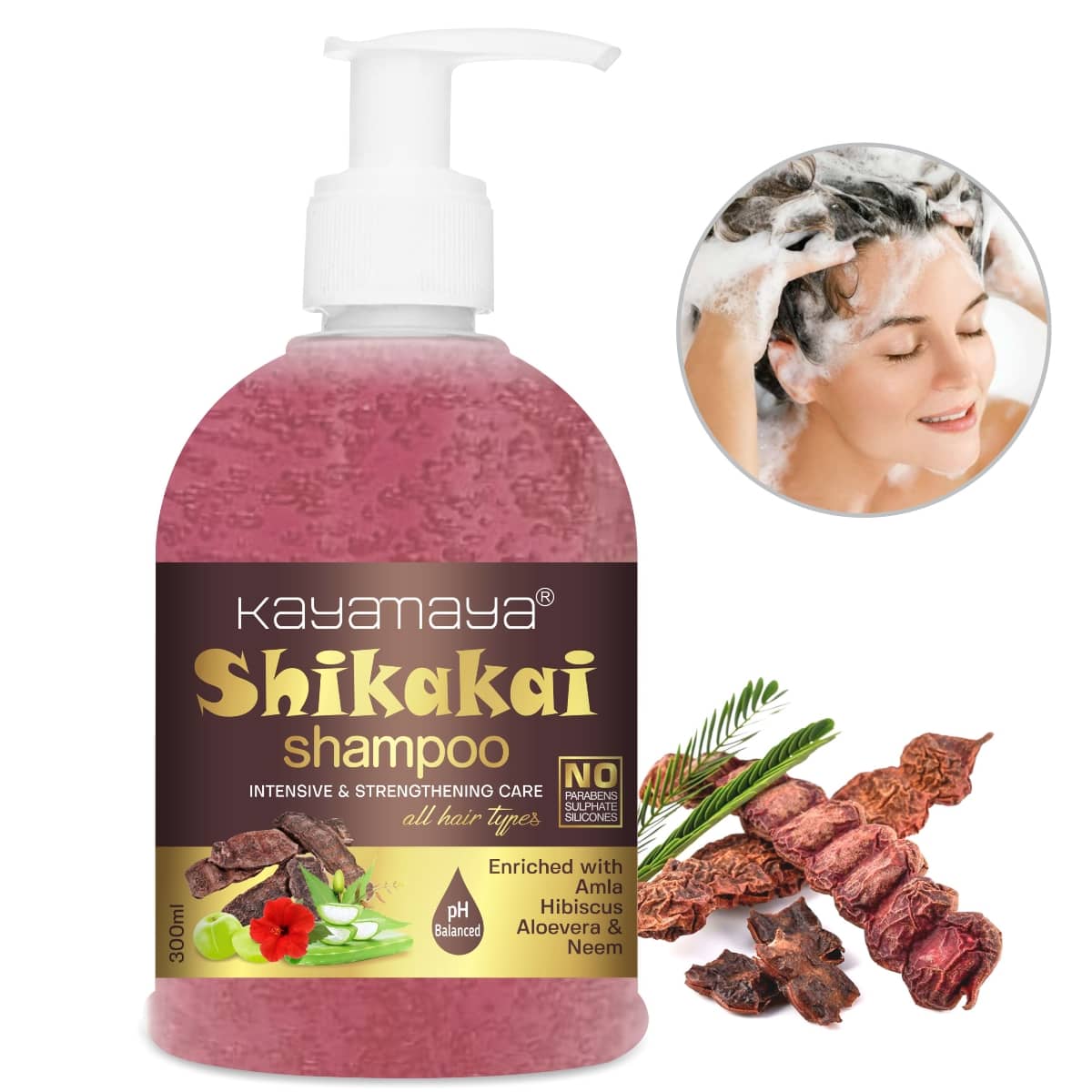 Amla Shikakai Shampoo - Strengthens Roots, Repairs Damage & Fights Hairfall