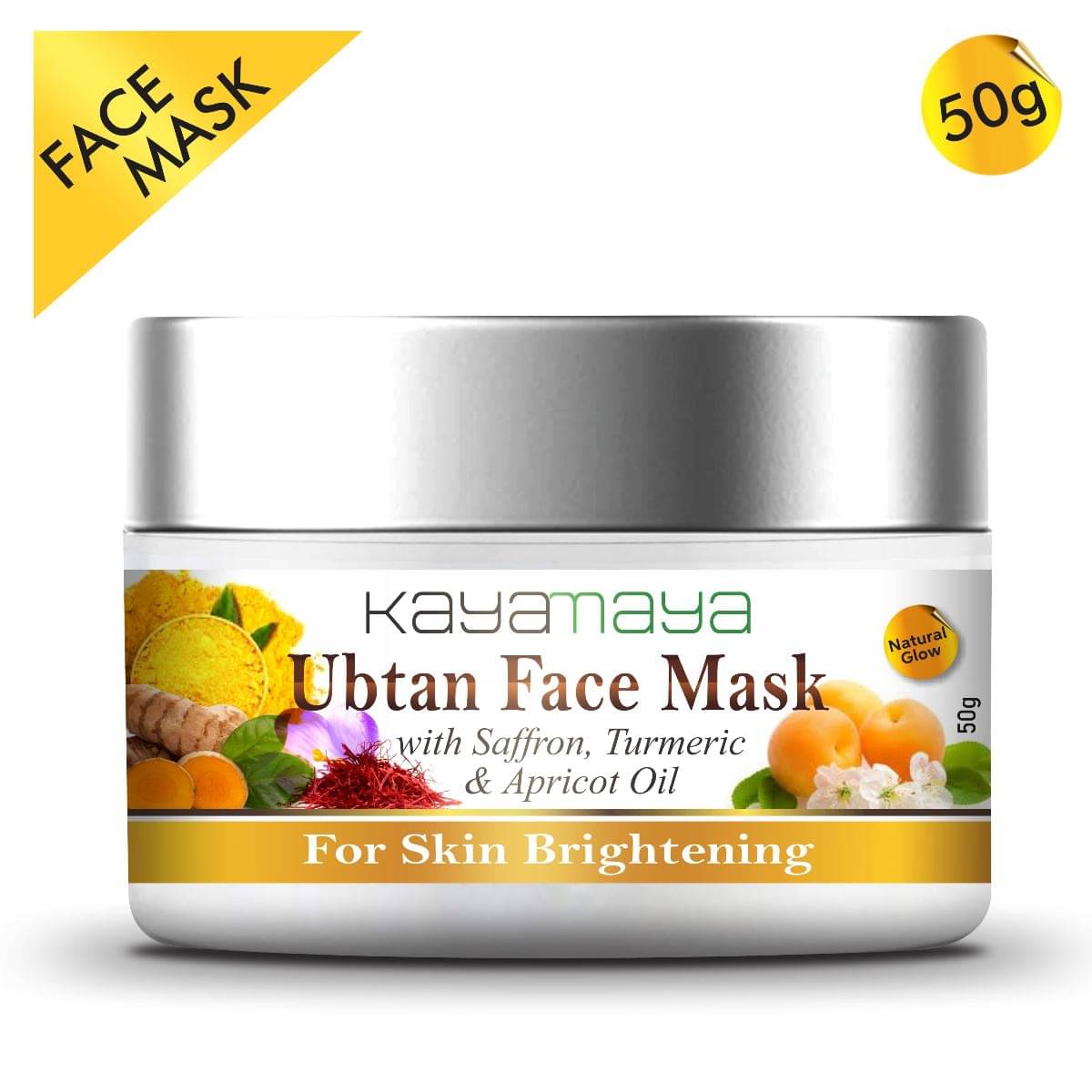     			Ubtan Face Pack Mask with Saffron, Turmeric & Apricot Oil
