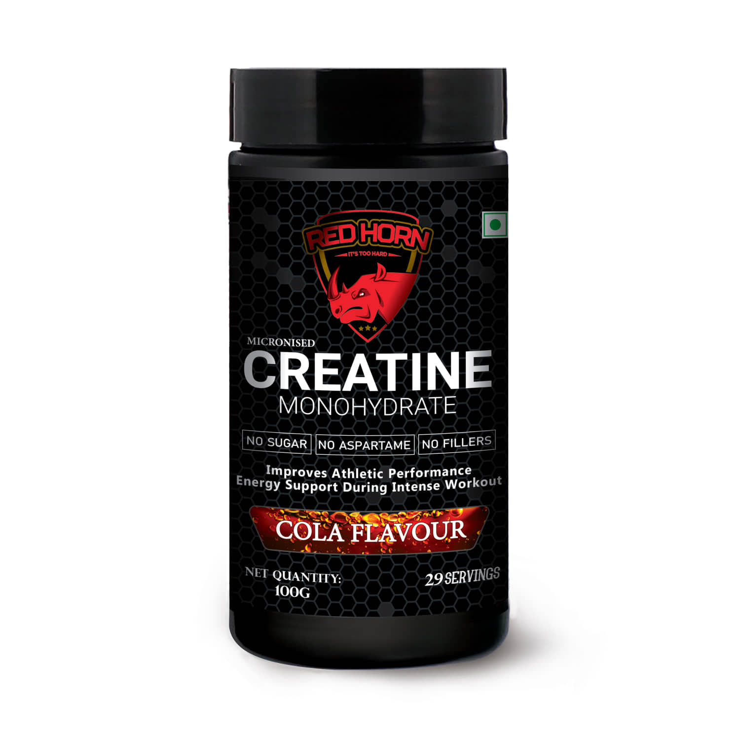 RED HORN Micronised Creatine Powder Monohydrate 100 gm