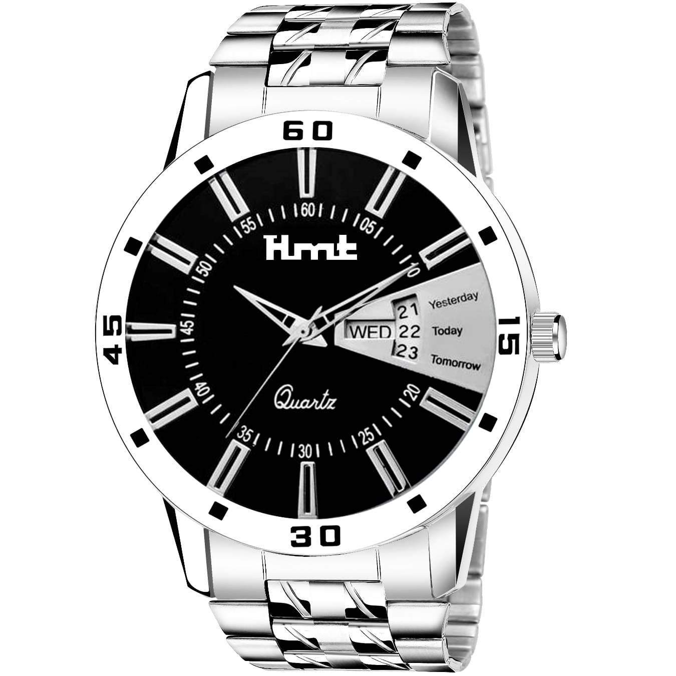     			THMT Silver Metal Analog Men's Watch
