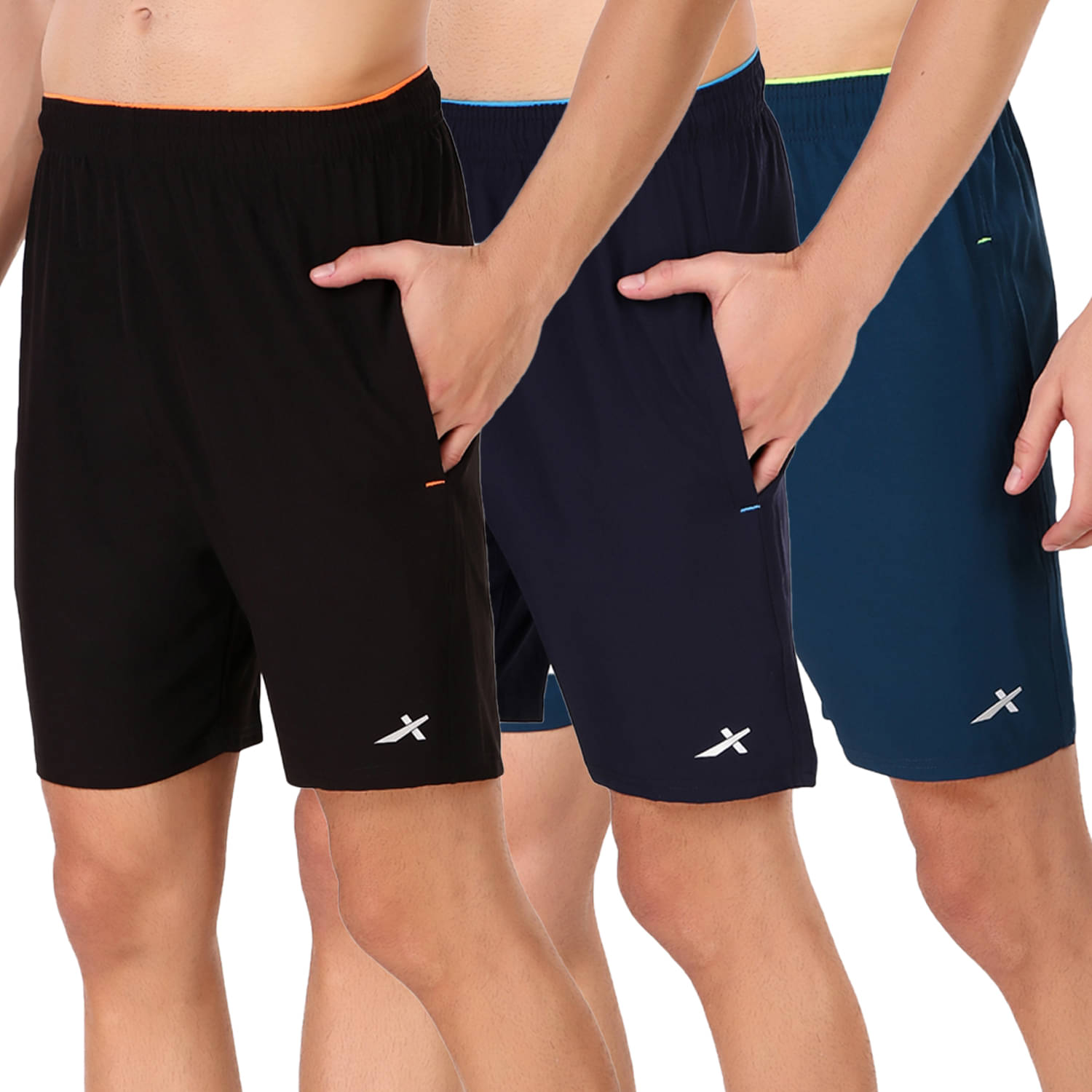 Vector X Multicolor Polyester Men's Outdoor & Adventure Shorts ( Pack of 3 ) Vector X Multicolor Polyester Men's Outdoor & Adventure Shorts ( Pack of 3 )