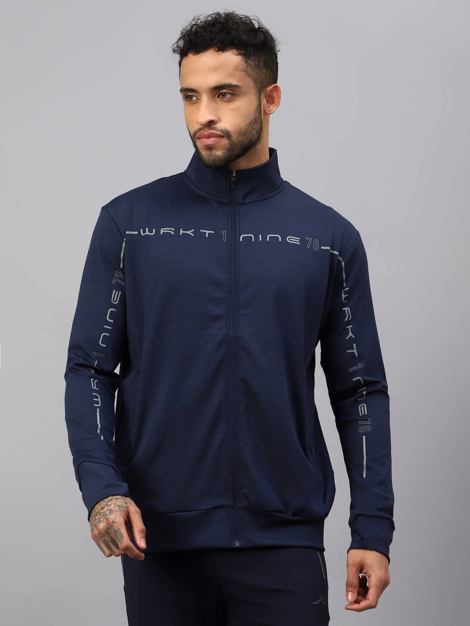Vector X Navy Polyester Men's Gym Sweatshirt ( Pack of 1 ) Vector X Navy Polyester Men's Gym Sweatshirt ( Pack of 1 )