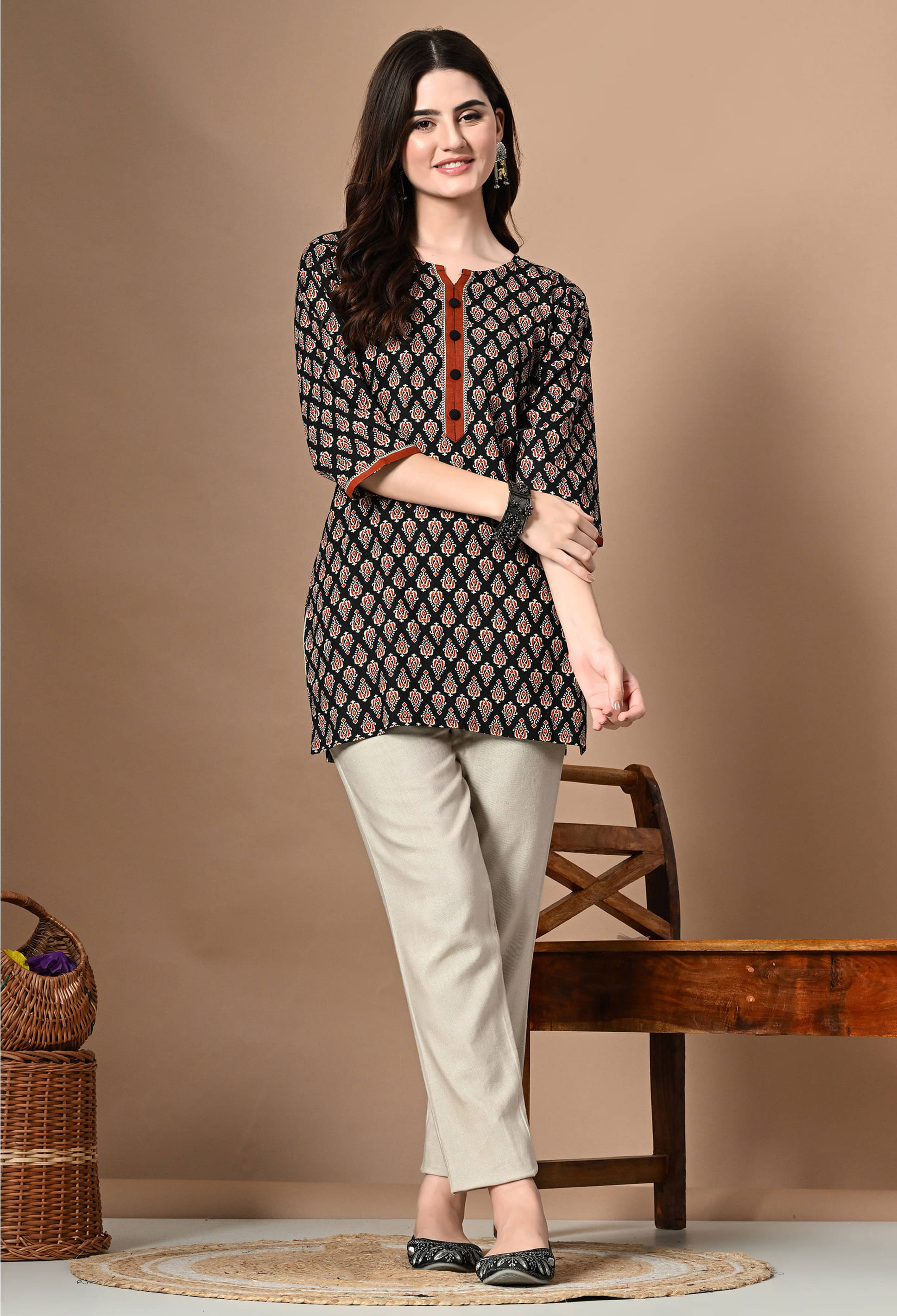     			Cotton Short Kurti For Women (Pack of 1)