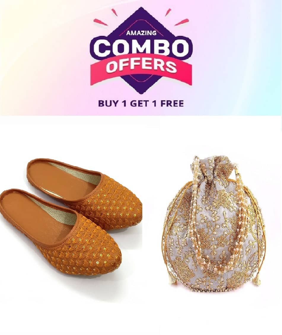 Anjaneya Creations Tan Women's Mules - Ethnic Shoes | Buy online on ZillyBuy