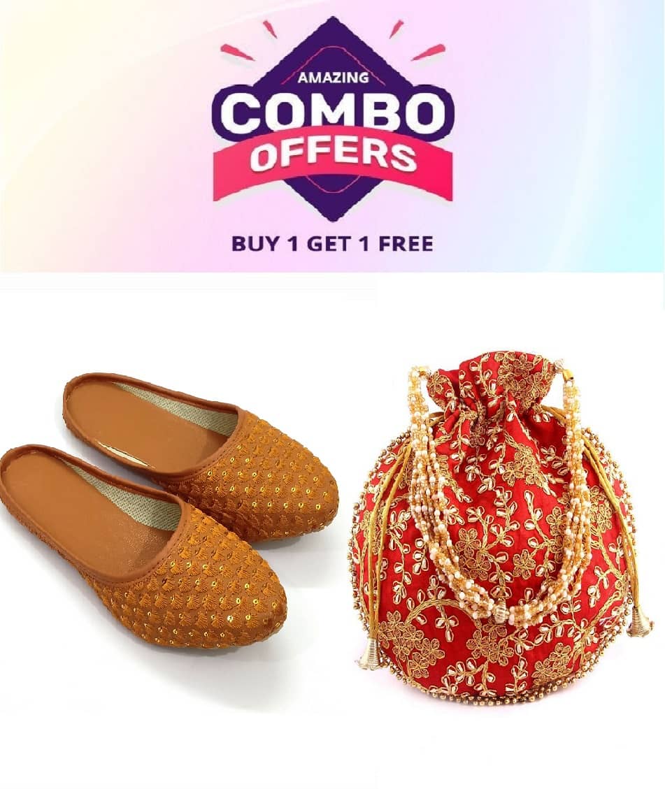 Anjaneya Creations Tan Women's Mules - Ethnic Shoes | Buy online on ZillyBuy