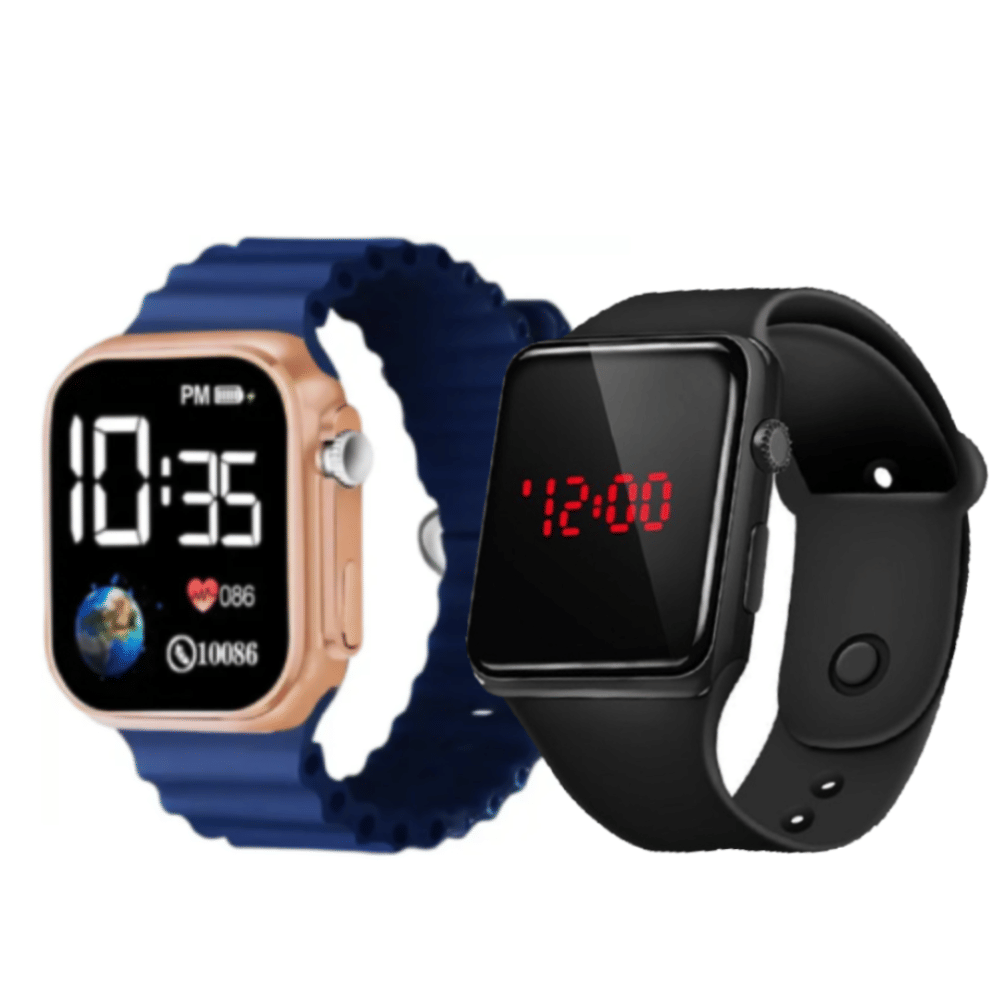     			Cosmic Black Dial Digital Boys Watch ( Pack Of 2 )