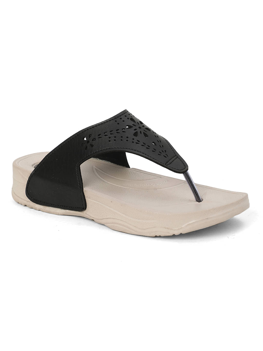     			Cozy Wear Black Women's Leather Slipper