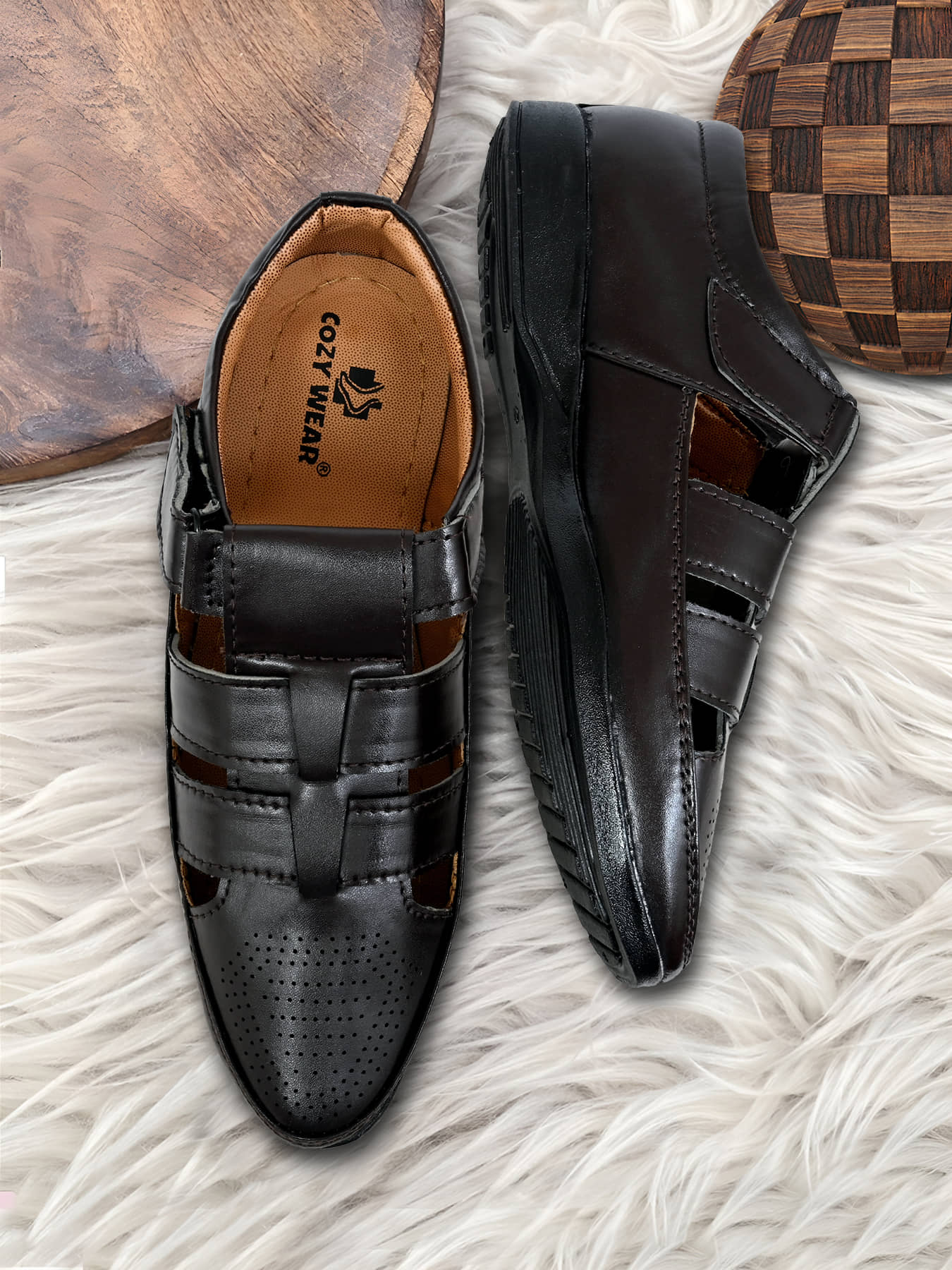 Cozy Wear - Brown Men's Sandals
