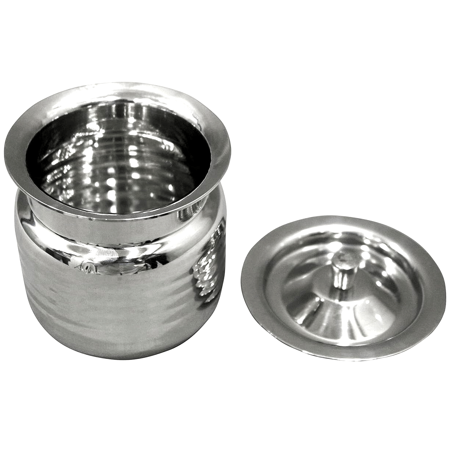     			Dynore Ghee pot Steel Silver Oil Container ( Set of 1 )