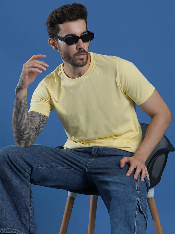 EPPE Pack of 1 Cotton Regular Fit Men's T-Shirt ( Beige ) EPPE Pack of 1 Cotton Regular Fit Men's T-Shirt ( Beige )