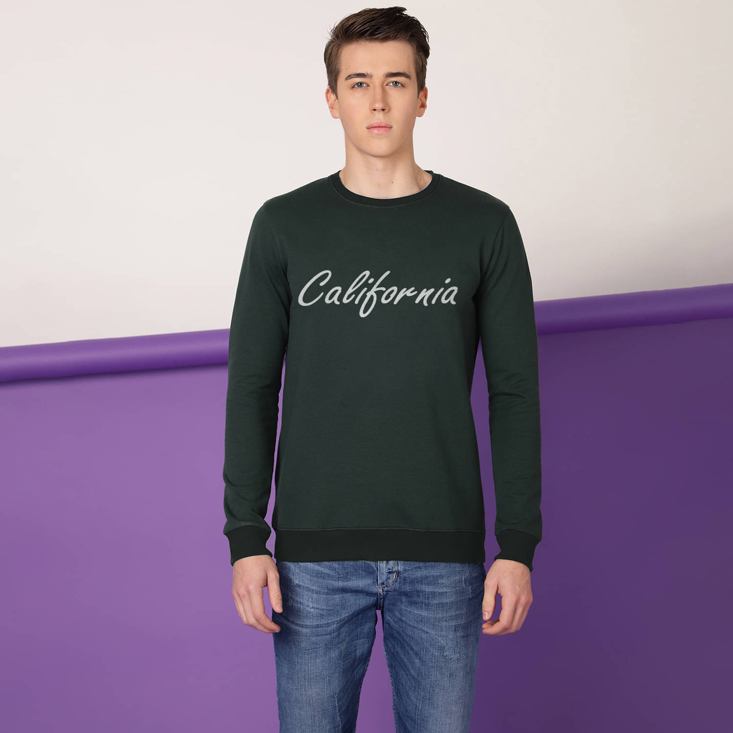     			FTX Fleece Round Neck Men's Sweatshirt - Olive ( Pack of 1 )