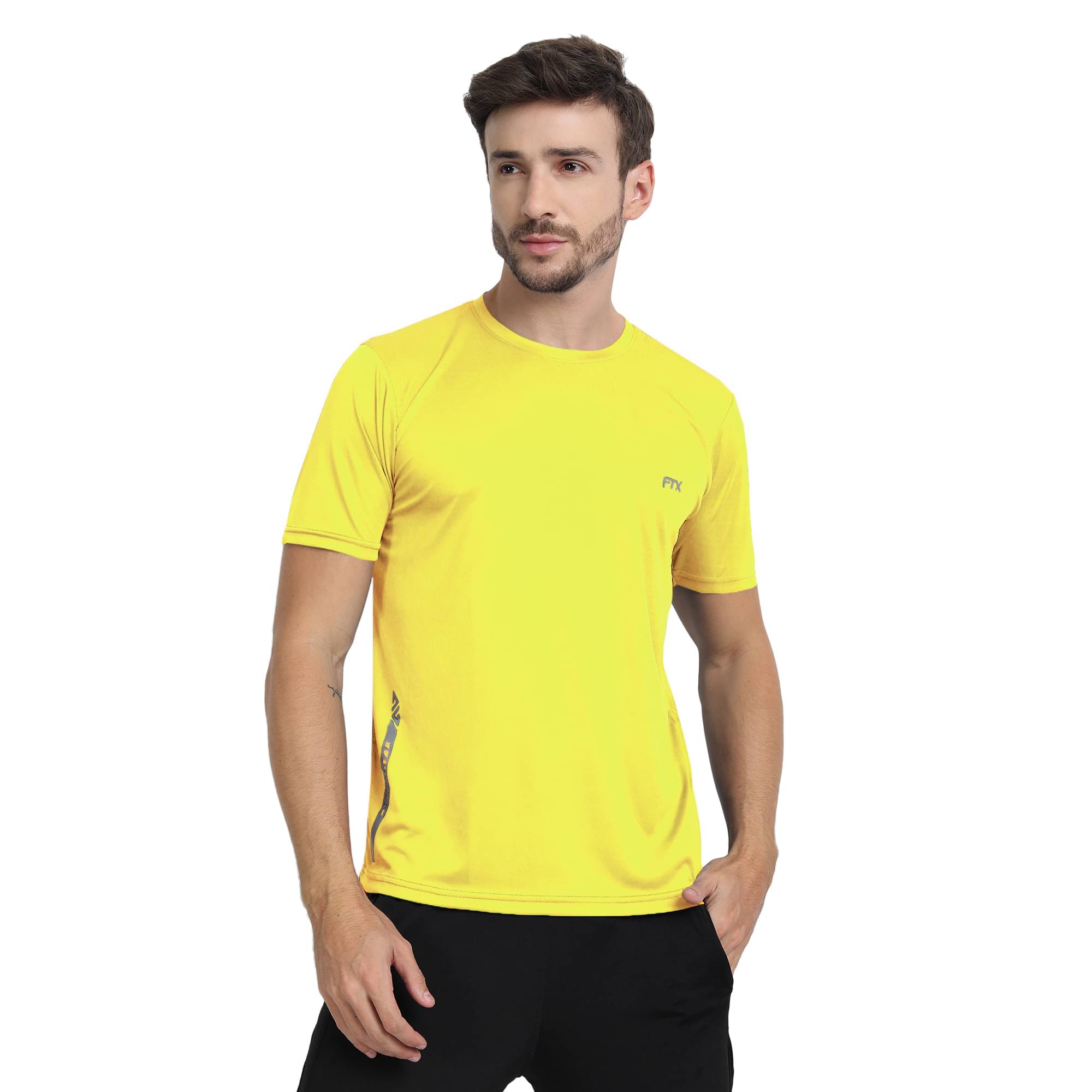 FTX Pack of 1 Polyester Regular Fit Men's T-Shirt ( Gold ) FTX Pack of 1 Polyester Regular Fit Men's T-Shirt ( Gold )
