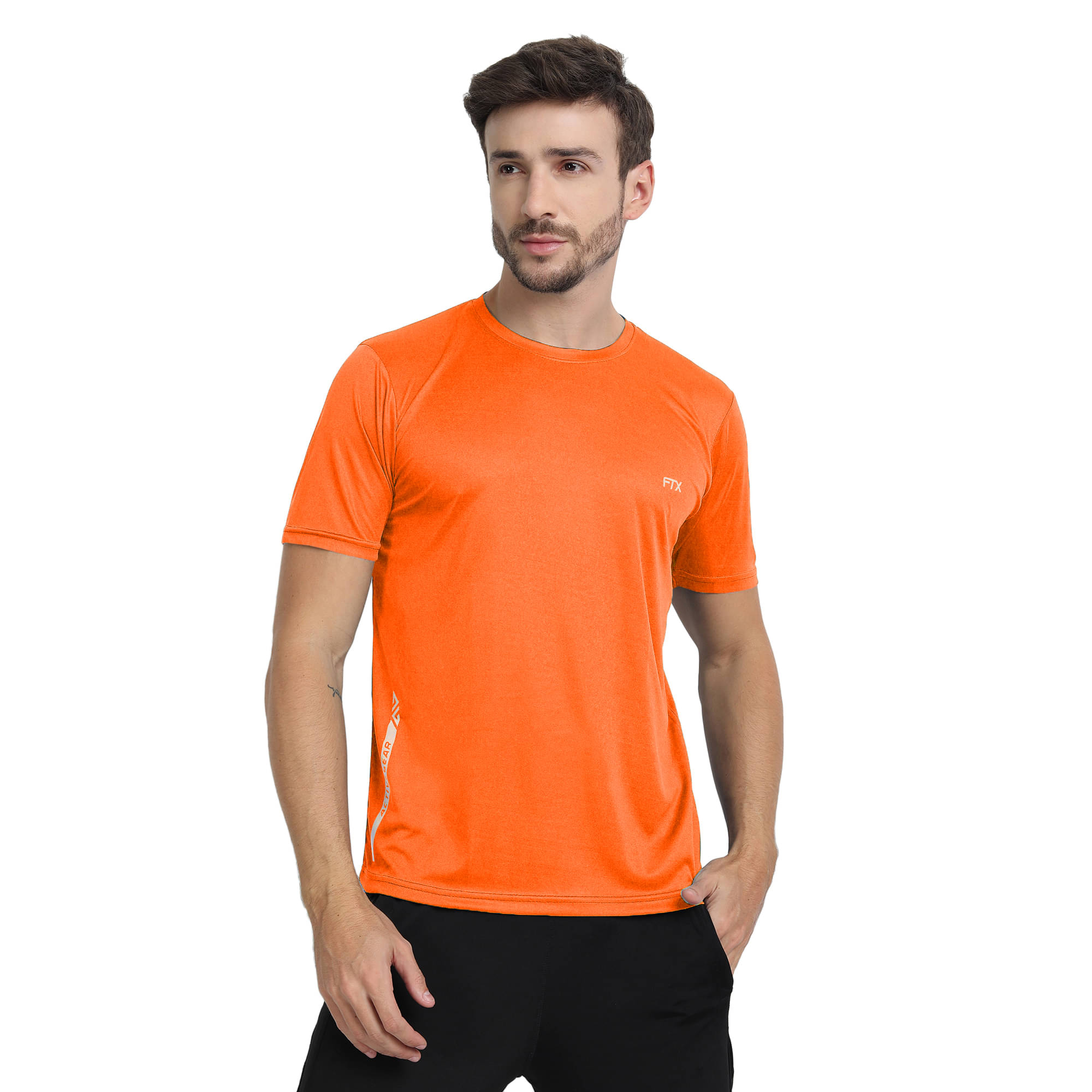 FTX Pack of 1 Polyester Regular Fit Men's T-Shirt ( Orange ) FTX Pack of 1 Polyester Regular Fit Men's T-Shirt ( Orange )