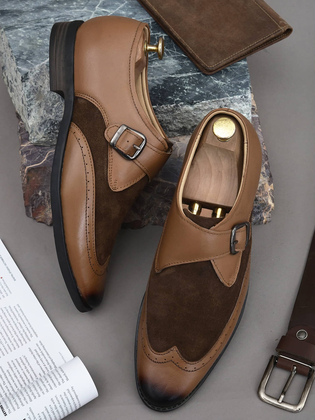     			Fashion Victim Brown Men's Brogue Formal Shoes
