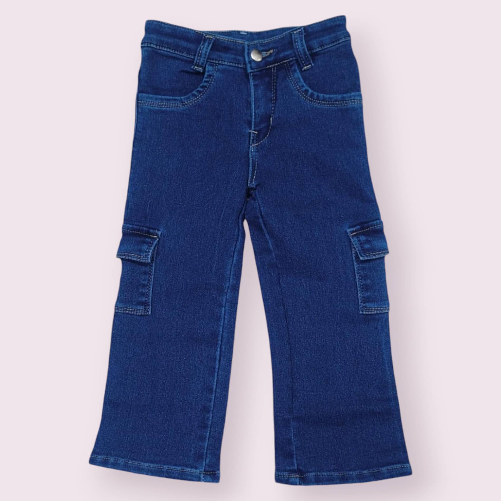     			ICONIC ME- Kids Girls Premium Six Pocket Denim Jeans