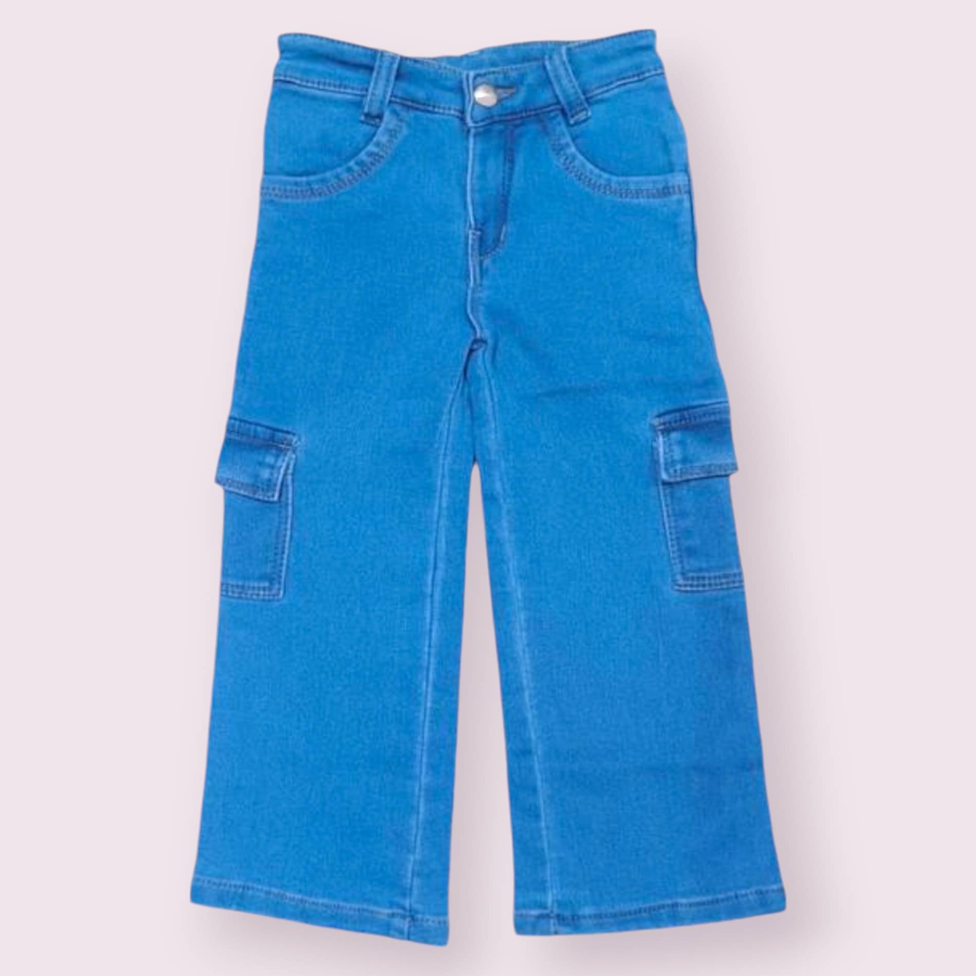     			ICONIC ME- Kids Girls Premium Six Pocket Denim Jeans