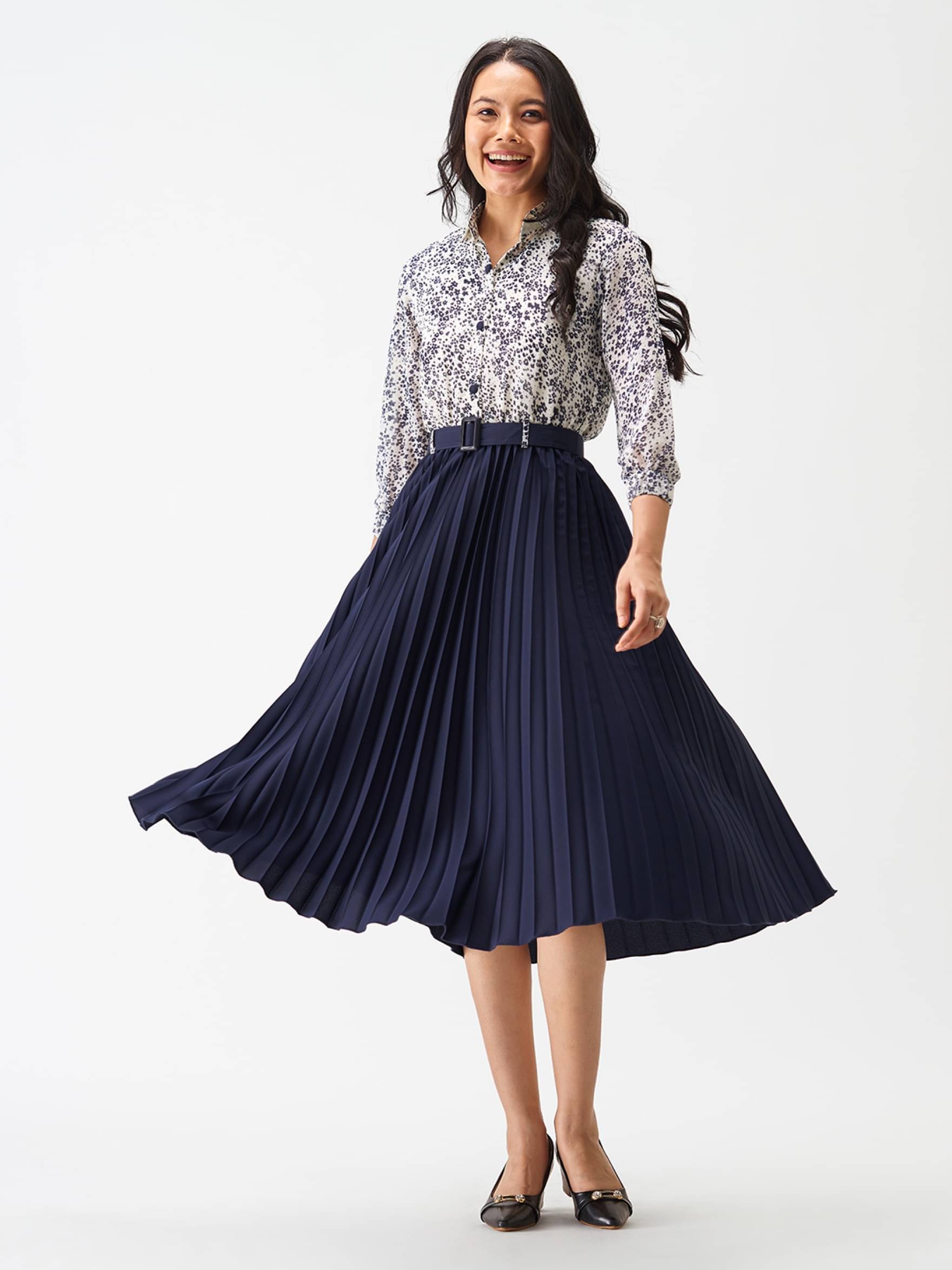 JASH CREATION Polyester Printed Above Knee Women's Fit & Flare Dress - Blue ( Pack of 1 ) JASH CREATION Polyester Printed Above Knee Women's Fit & Flare Dress - Blue ( Pack of 1 )