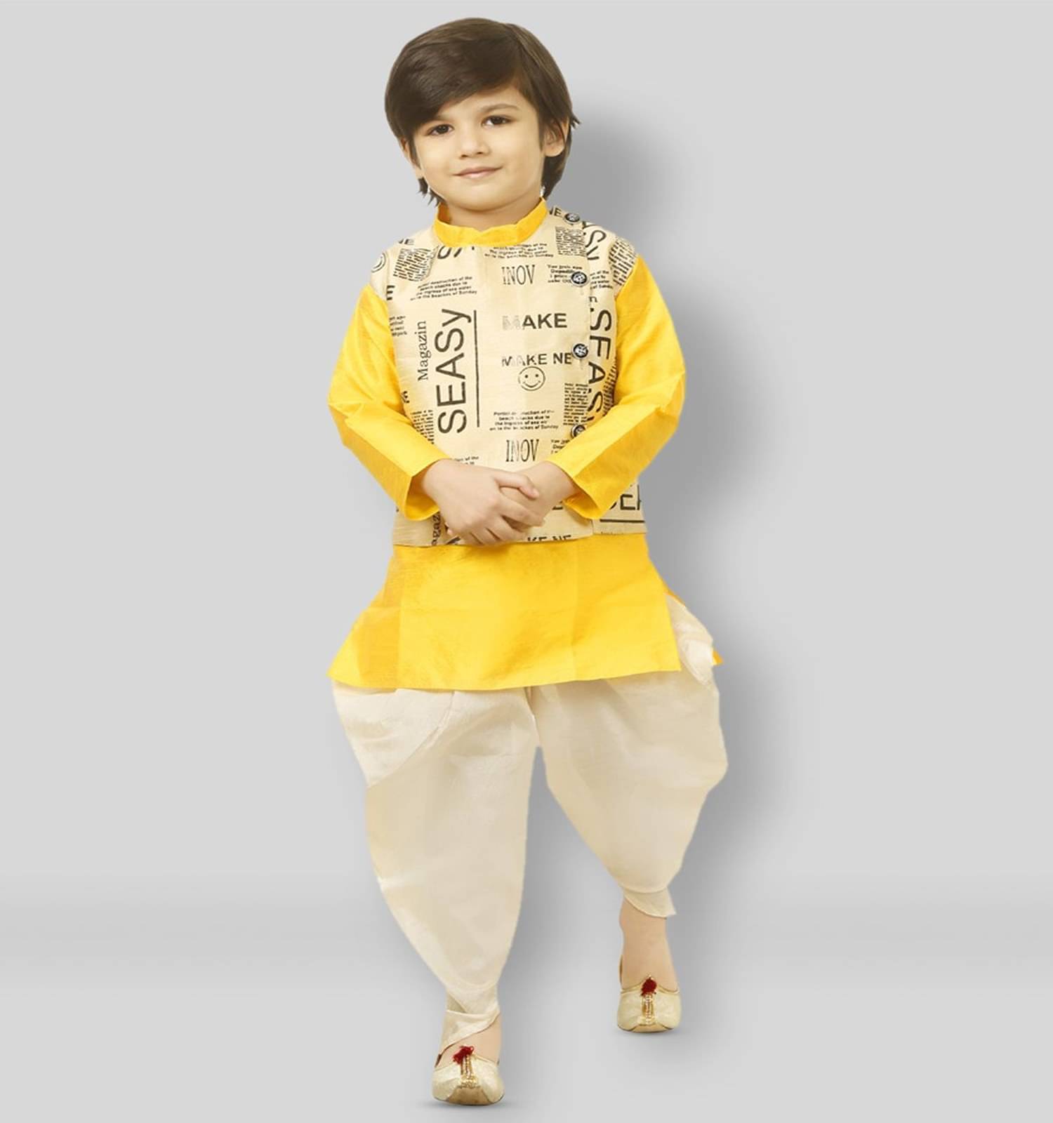 JCT DRESSES Pack of 1 Boys Cotton Blend Kurta Sets ( Multicolor ) JCT DRESSES Pack of 1 Boys Cotton Blend Kurta Sets ( Multicolor )