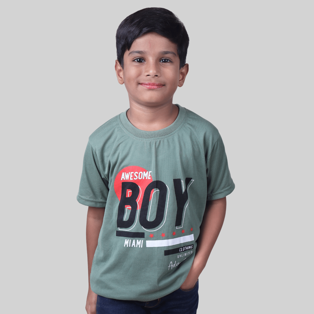Kidzee Kingdom Pack of 1 Boys Cotton T-Shirt ( Green ) Kidzee Kingdom Pack of 1 Boys Cotton T-Shirt ( Green )