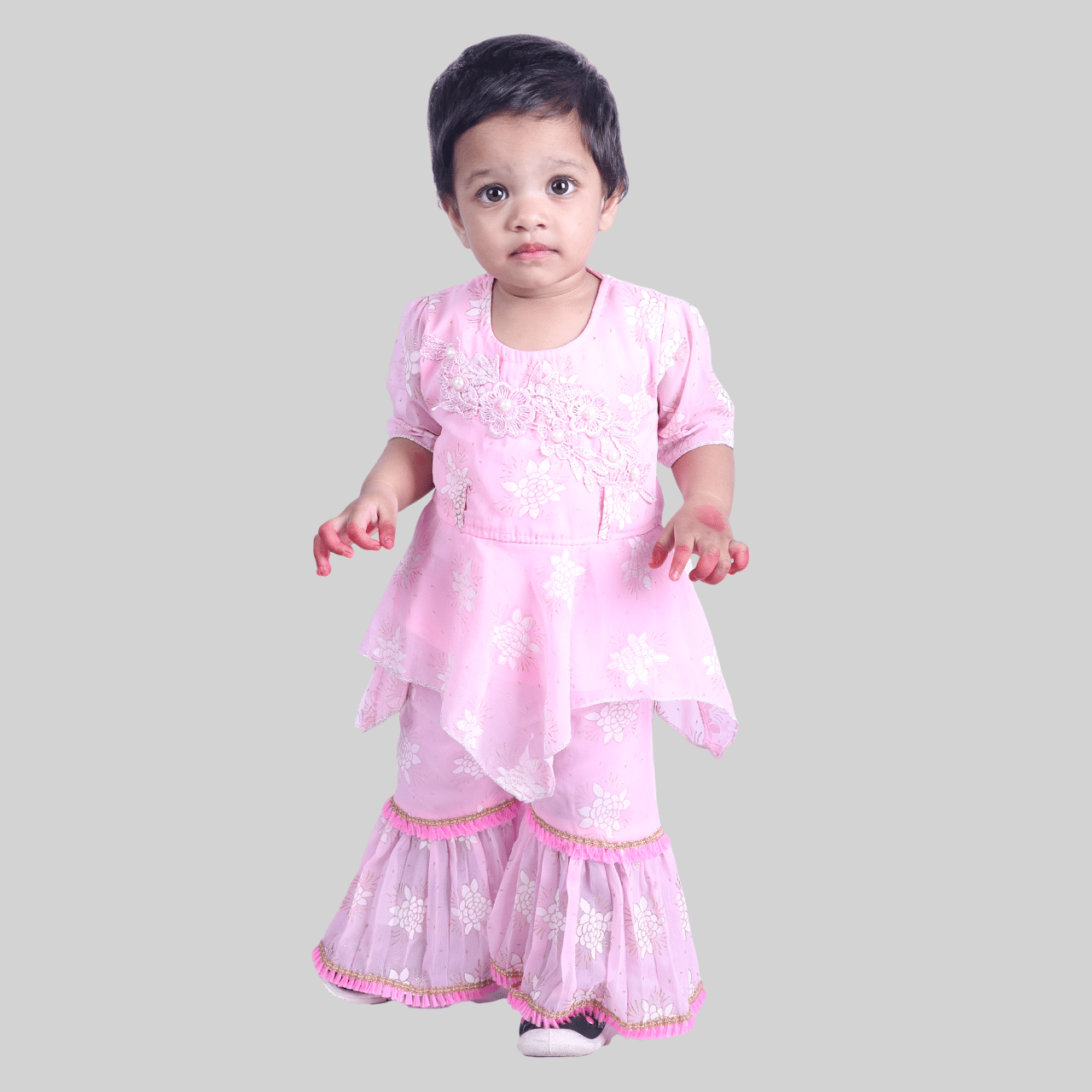     			Kidzee Kingdom Girls Cotton Suit Sets ( Pack of 1 , Pink )