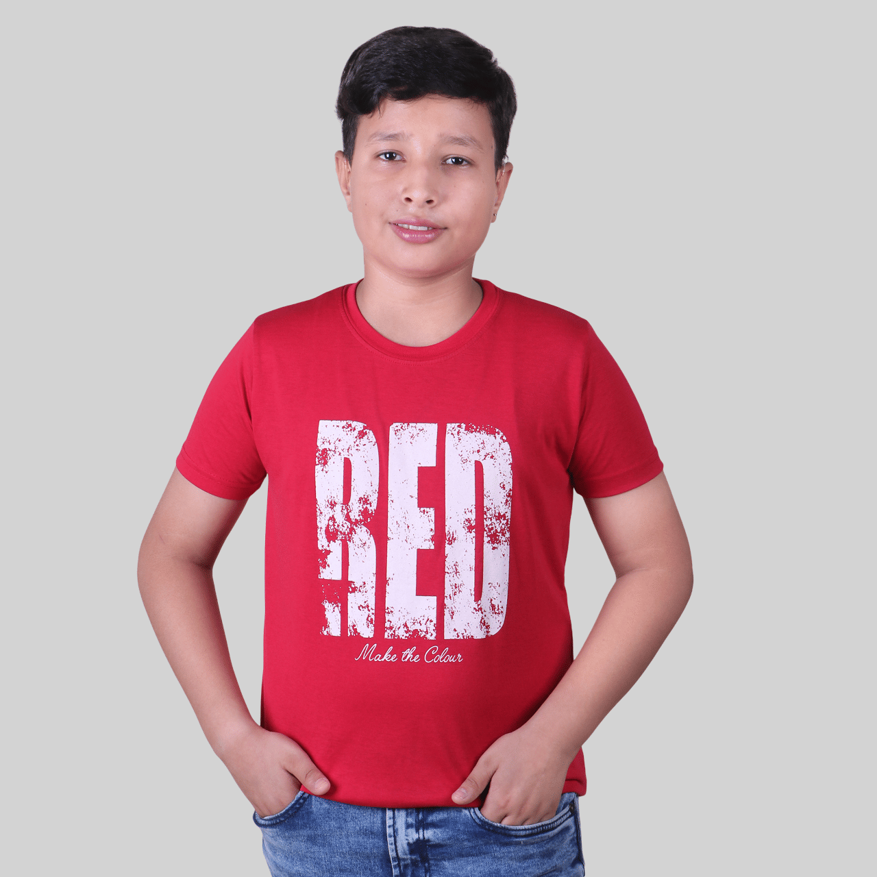     			Kidzee Kingdom Pack of 1 Boys Cotton T-Shirt ( Red )