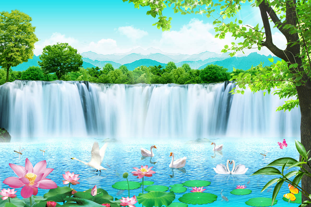 Manas Nature Wallpaper ( 60 x 90 ) cm ( Pack of 1 )