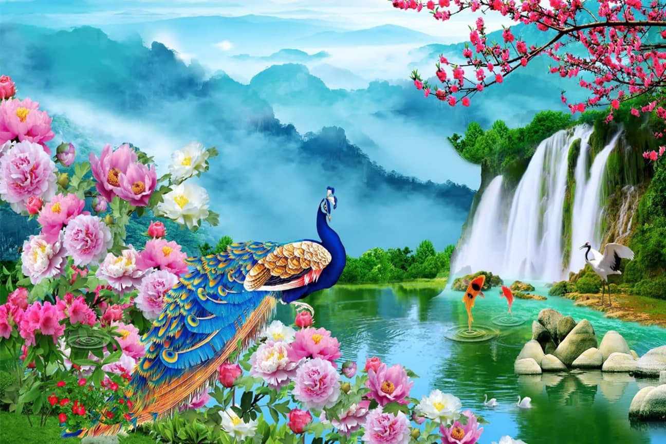 Manas Nature Wallpaper ( 60 x 90 ) cm ( Pack of 1 )