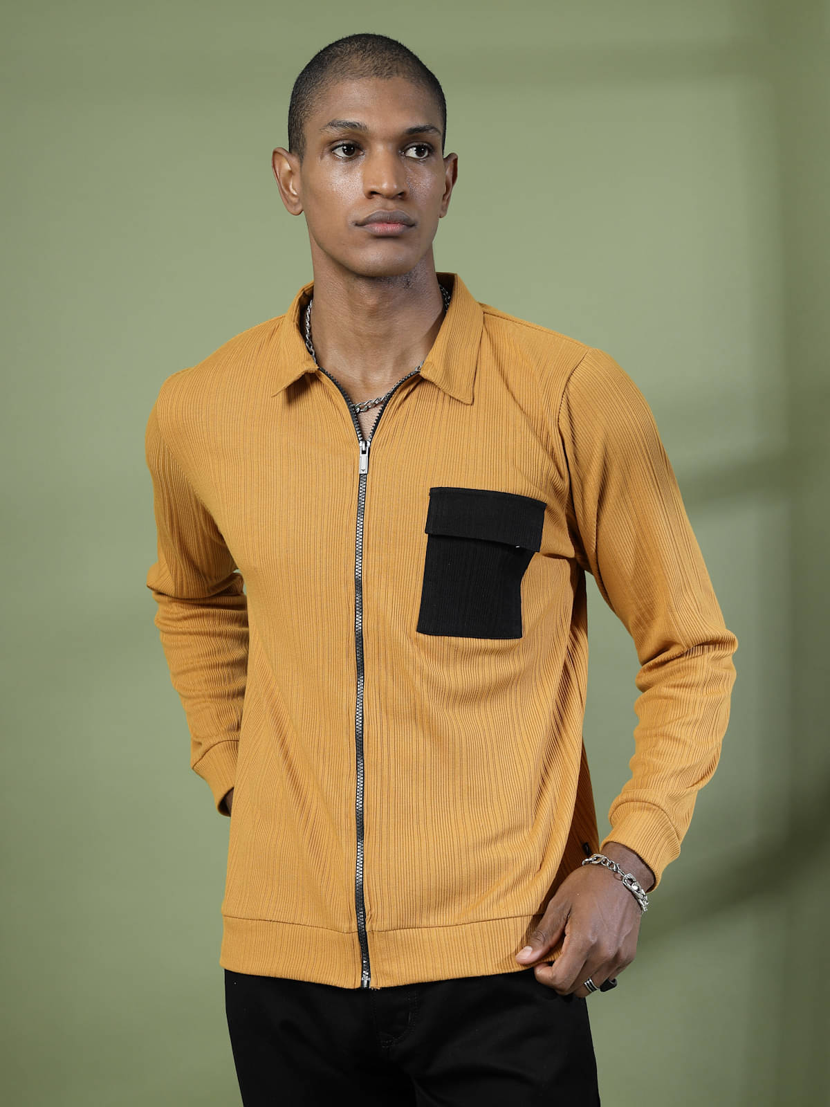 Rigo Pack of 1 Cotton Relaxed Fit Striped Full Sleeves Men's Polo T Shirt ( Brown )     			Rigo Pack of 1 Cotton Relaxed Fit Striped Full Sleeves Men's Polo T Shirt ( Brown )