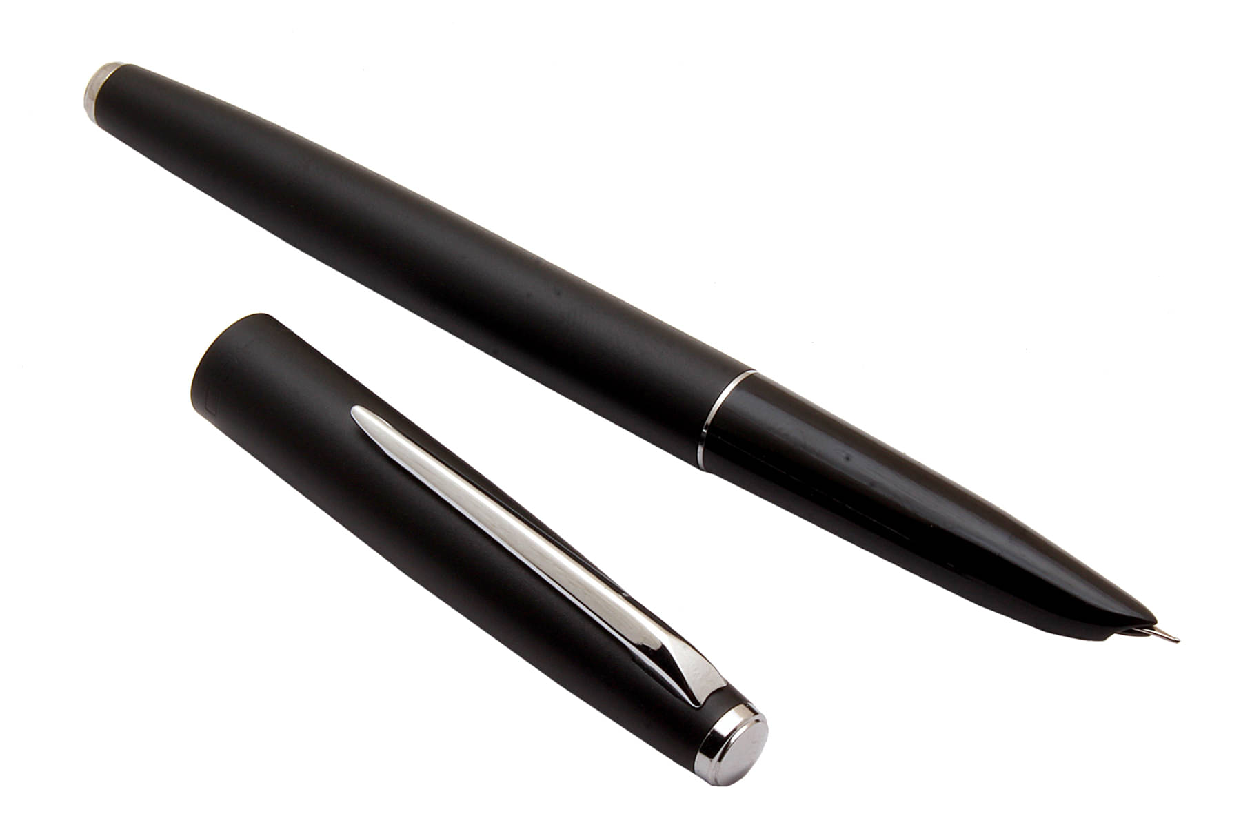     			Srpc Jinhao 911 Full Matte Black Metal Body Fountain Pen WIth Silver Clip & Hooded Fine Nib