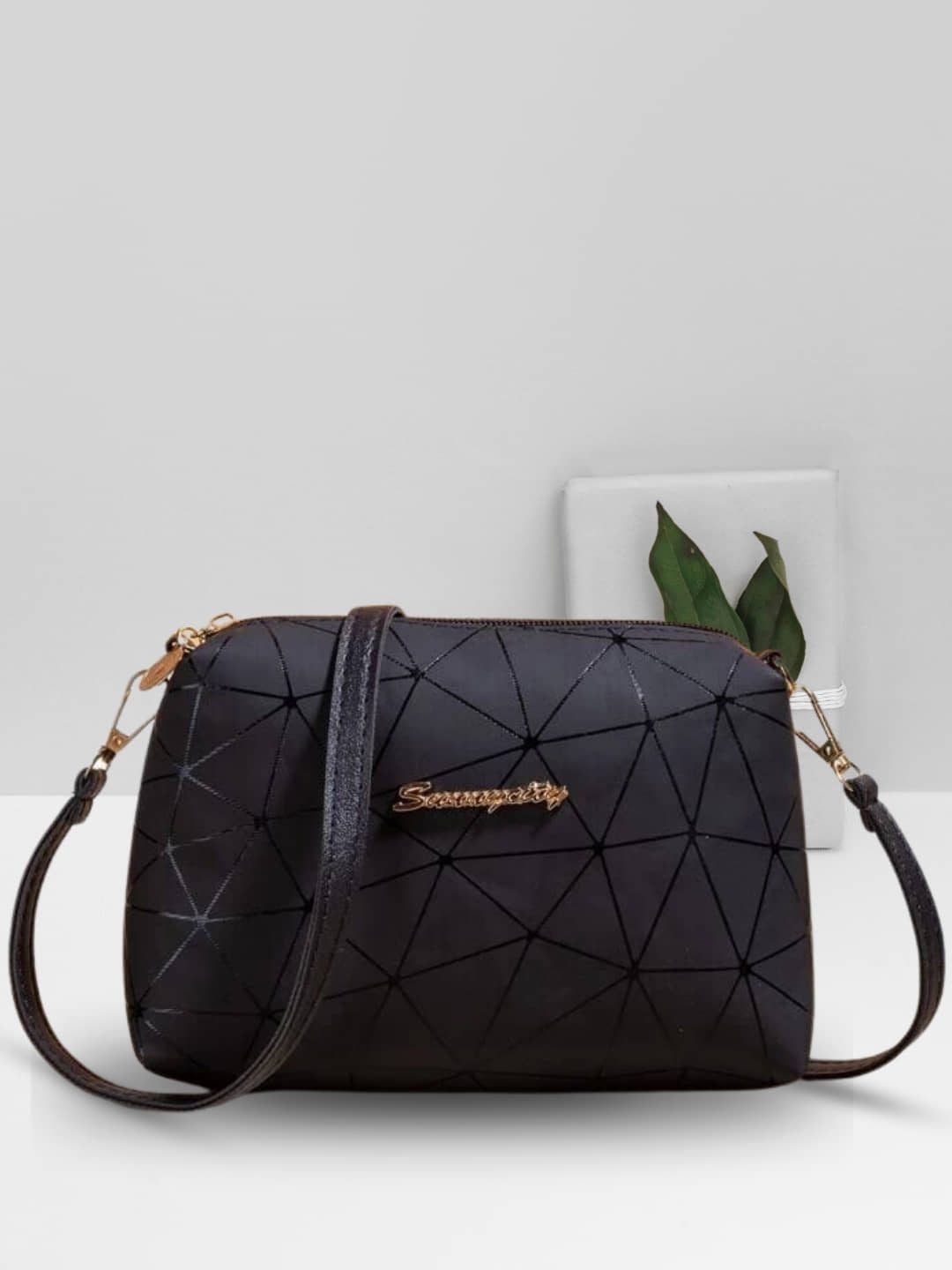 TCRAZY Sling Bag PU Set of 1 ( Black ) - Handbags | Buy online on ZillyBuy