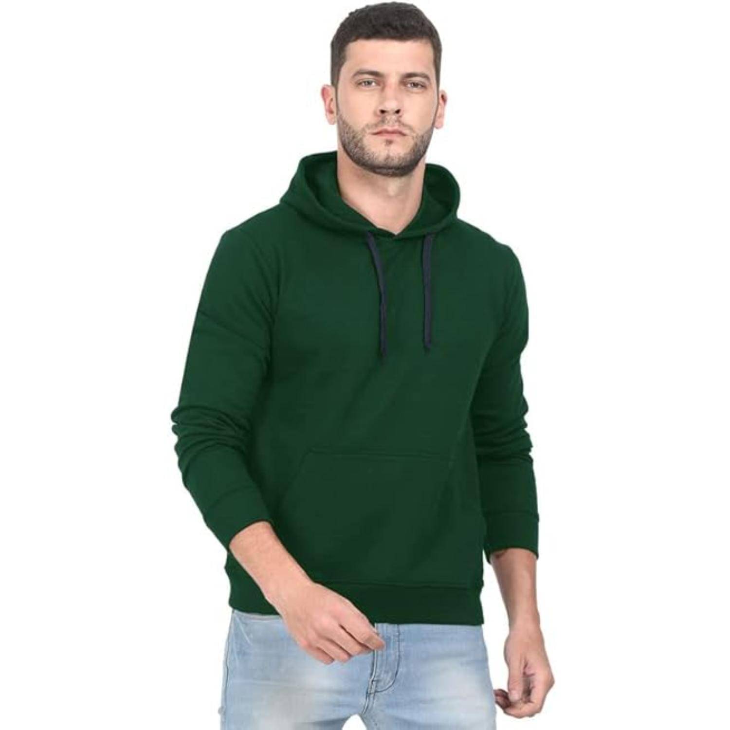 Unicus Apparel Fleece Hooded Men's Sweatshirt - Green ( Pack of 1 ) Unicus Apparel Fleece Hooded Men's Sweatshirt - Green ( Pack of 1 )