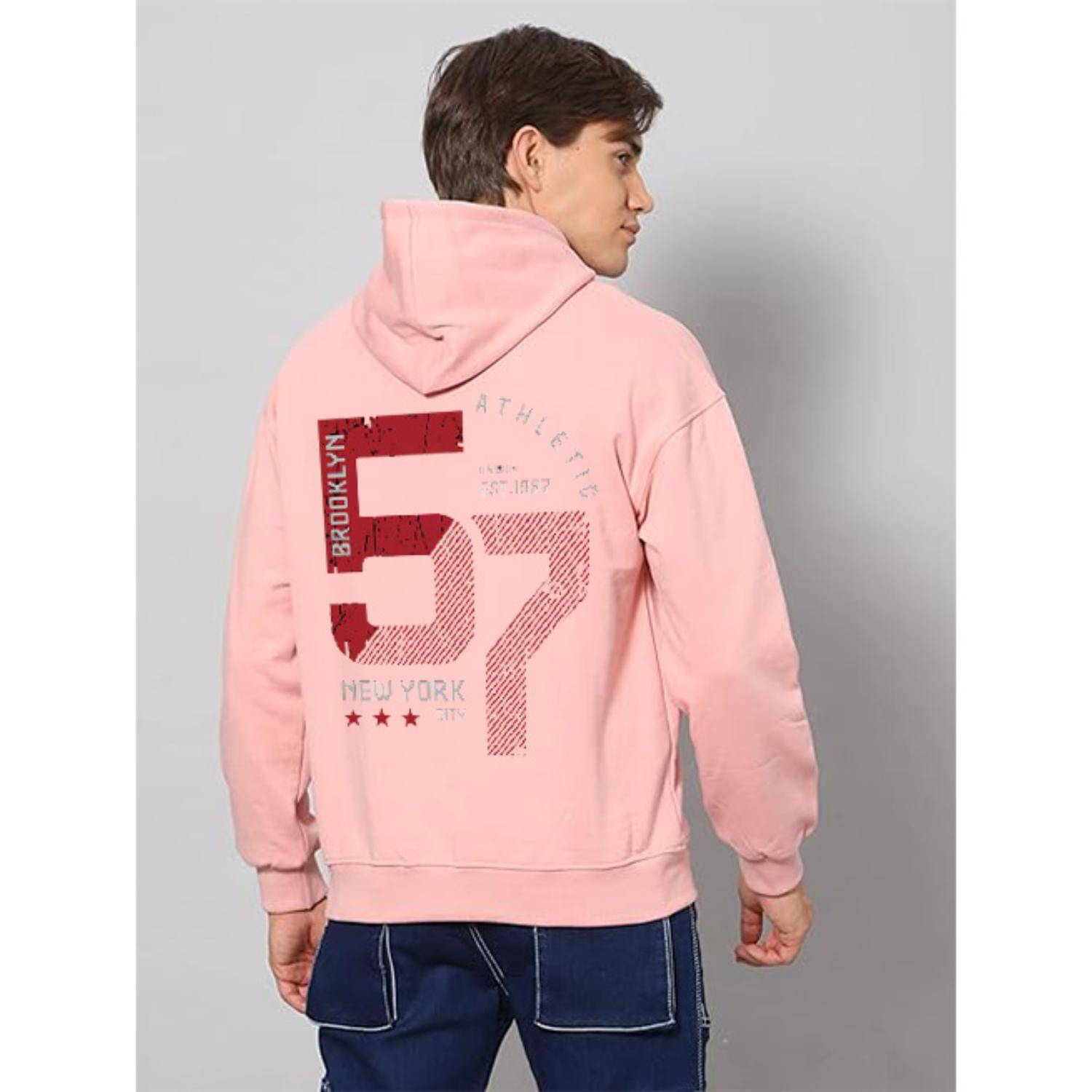 Unicus Apparel Fleece Hooded Men's Sweatshirt - Peach ( Pack of 1 ) Unicus Apparel Fleece Hooded Men's Sweatshirt - Peach ( Pack of 1 )