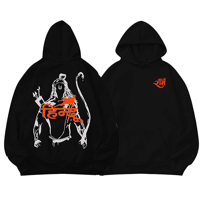     			Unicus Apparel Fleece Hooded Men's Sweatshirt - Black ( Pack of 1 )