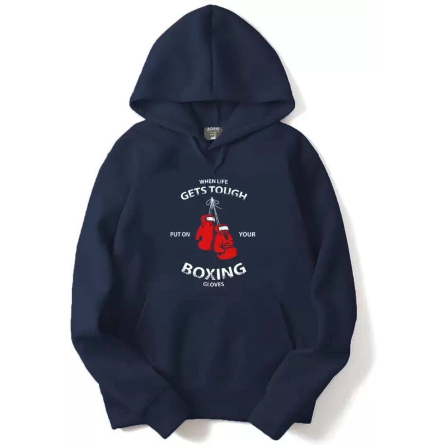 Unicus Apparel Fleece Hooded Men's Sweatshirt - Navy Blue ( Pack of 1 )     			Unicus Apparel Fleece Hooded Men's Sweatshirt - Navy Blue ( Pack of 1 )